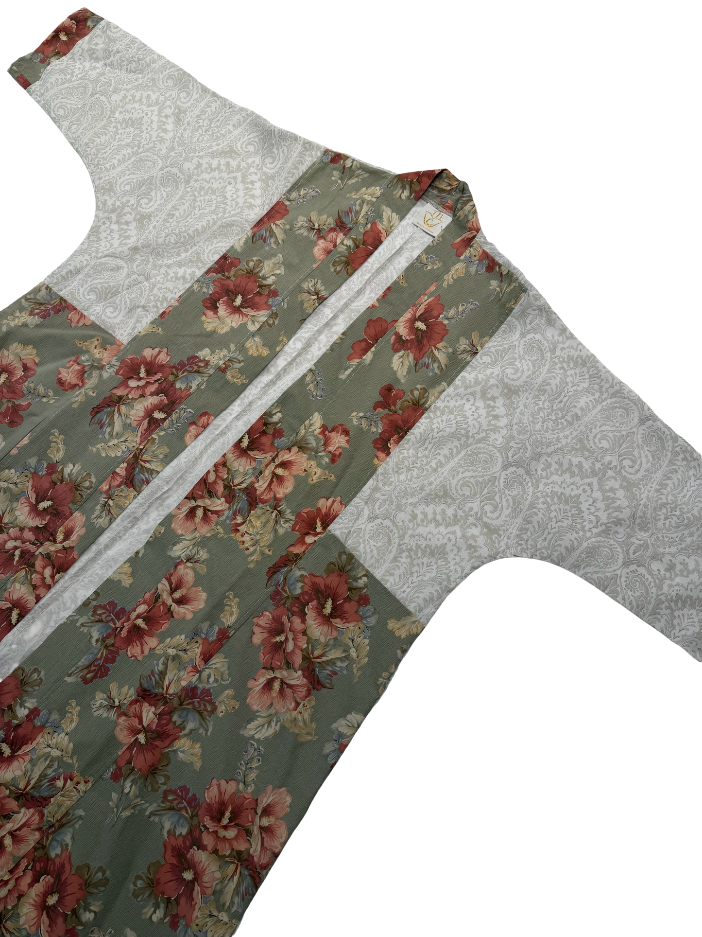 Pocket Anorak Abaya — Hibiscus & Ivory