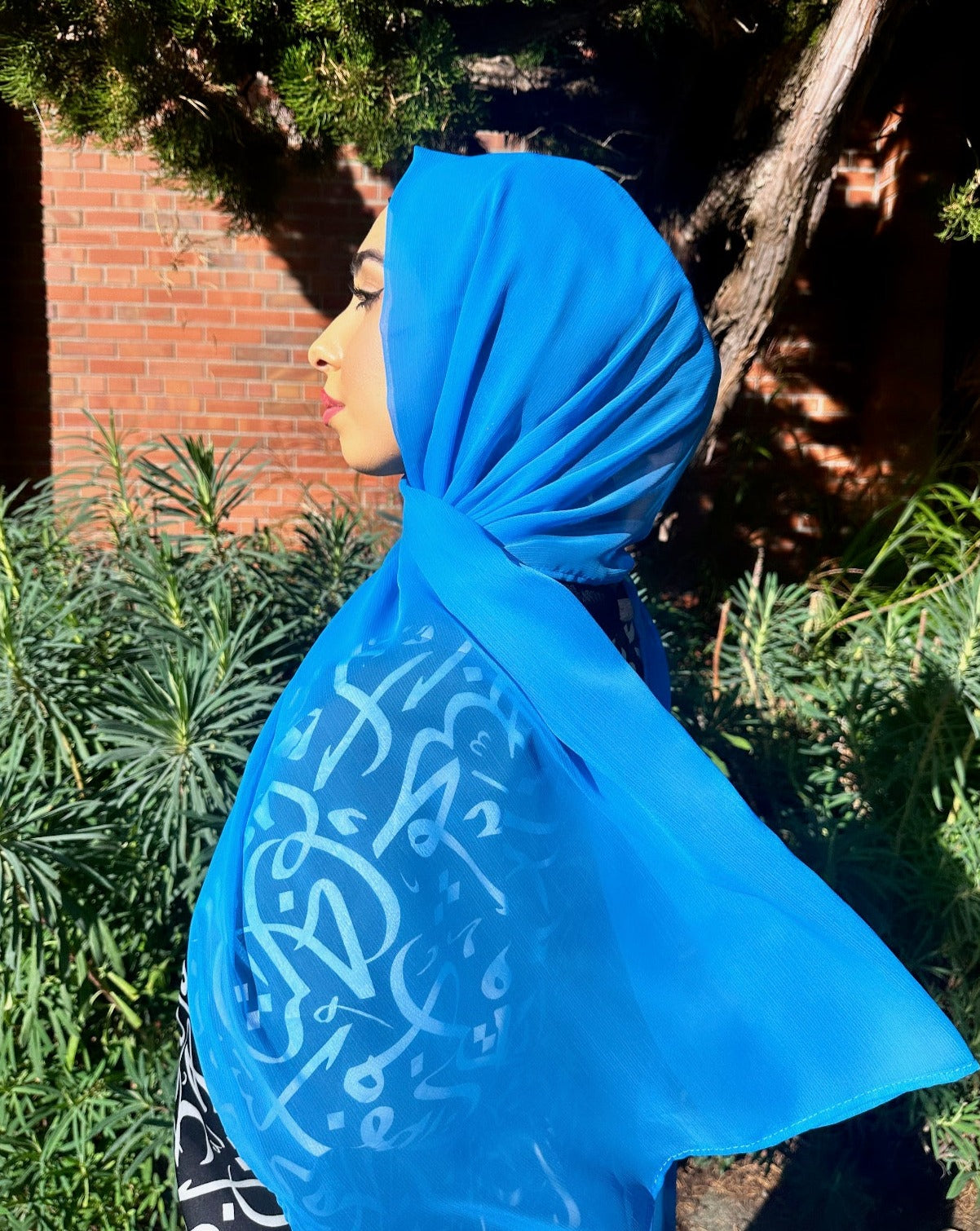 Crinkle Chiffon Hijab: Soft Azure