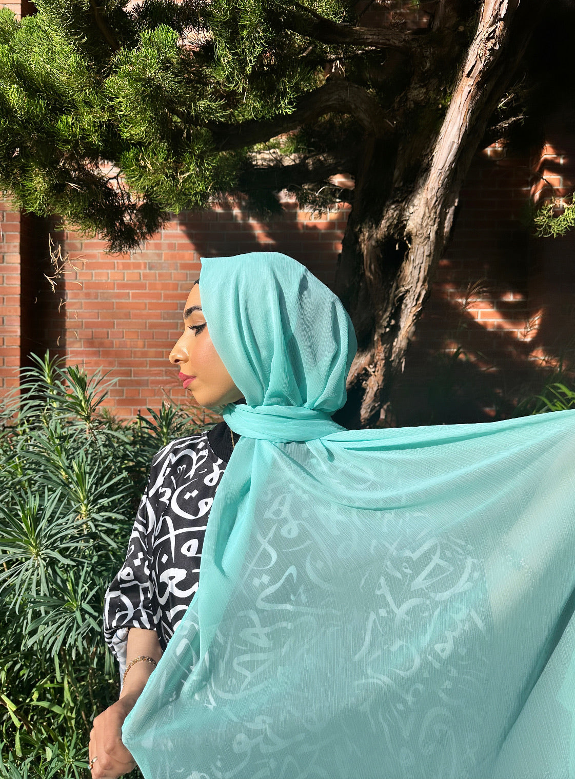 Crinkle Chiffon Hijab: Soft Spearmint