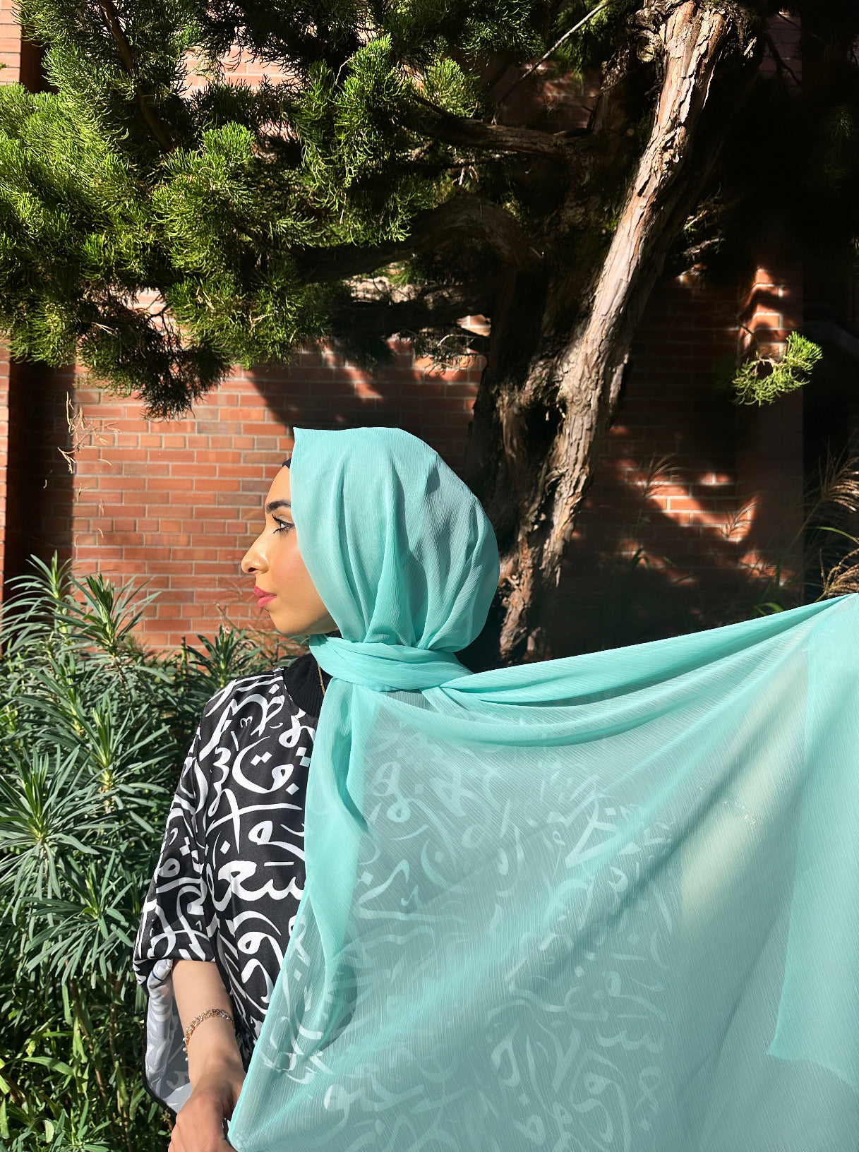 Crinkle Chiffon Hijab: Soft Spearmint