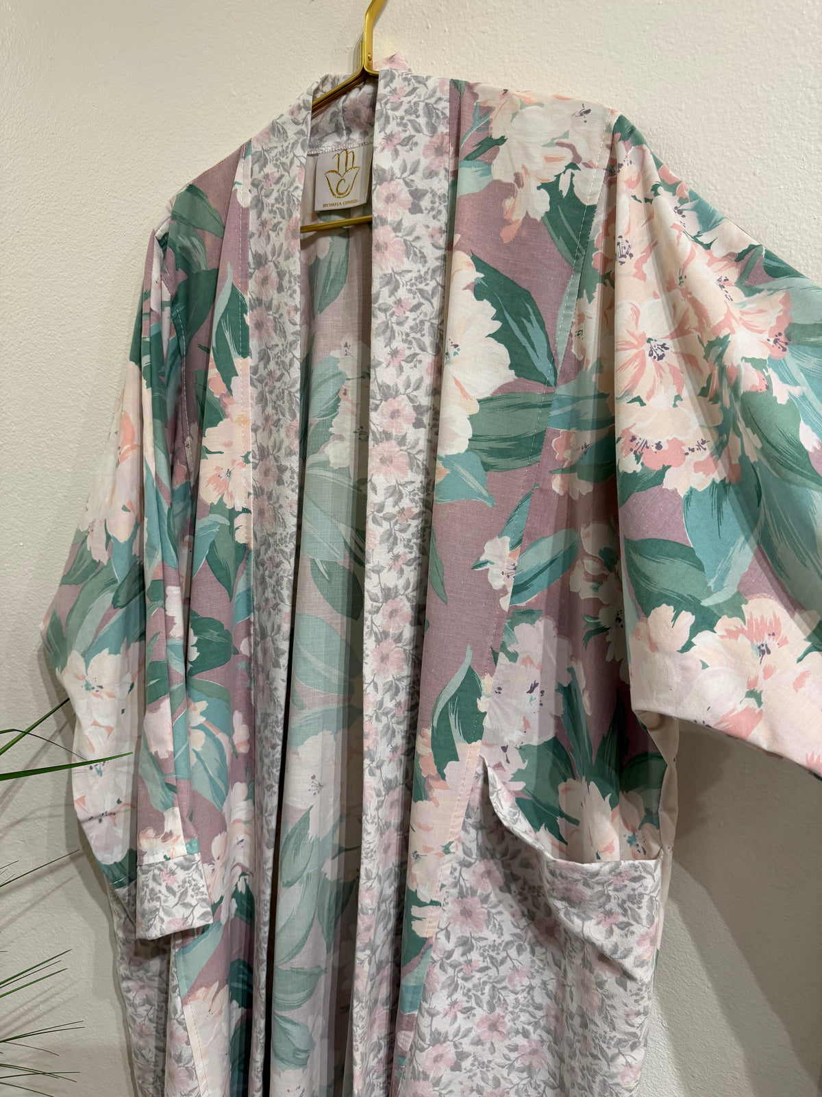 Upcycled Pocket Anorak Abaya — Faded Garden