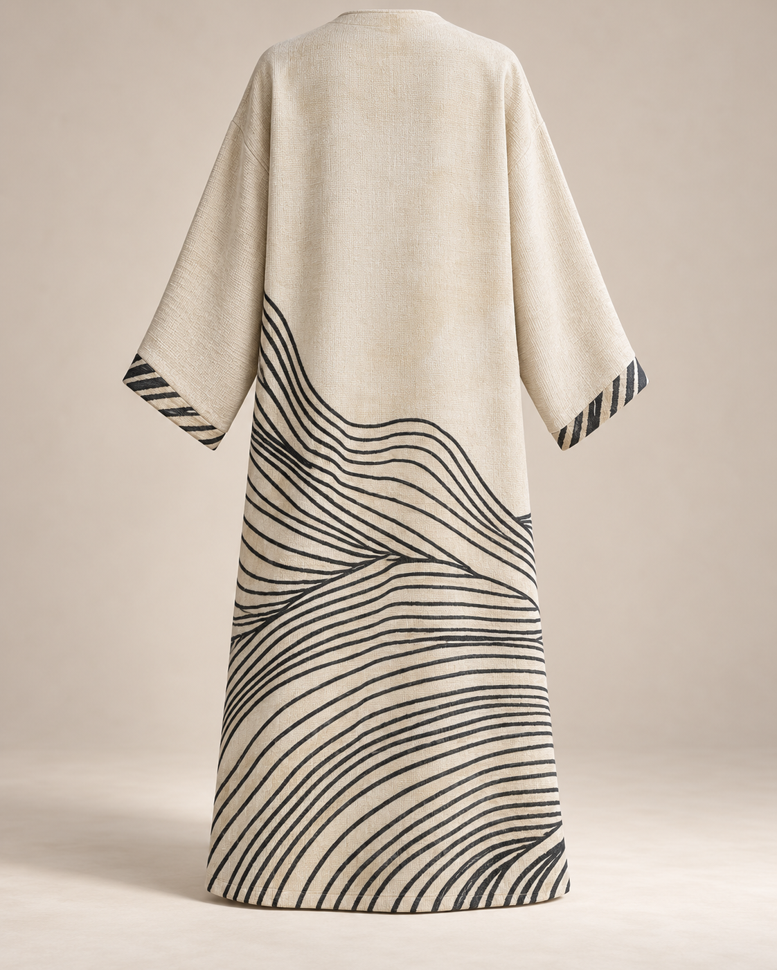 Up-cycled Pocket Anorak Abaya - Contour