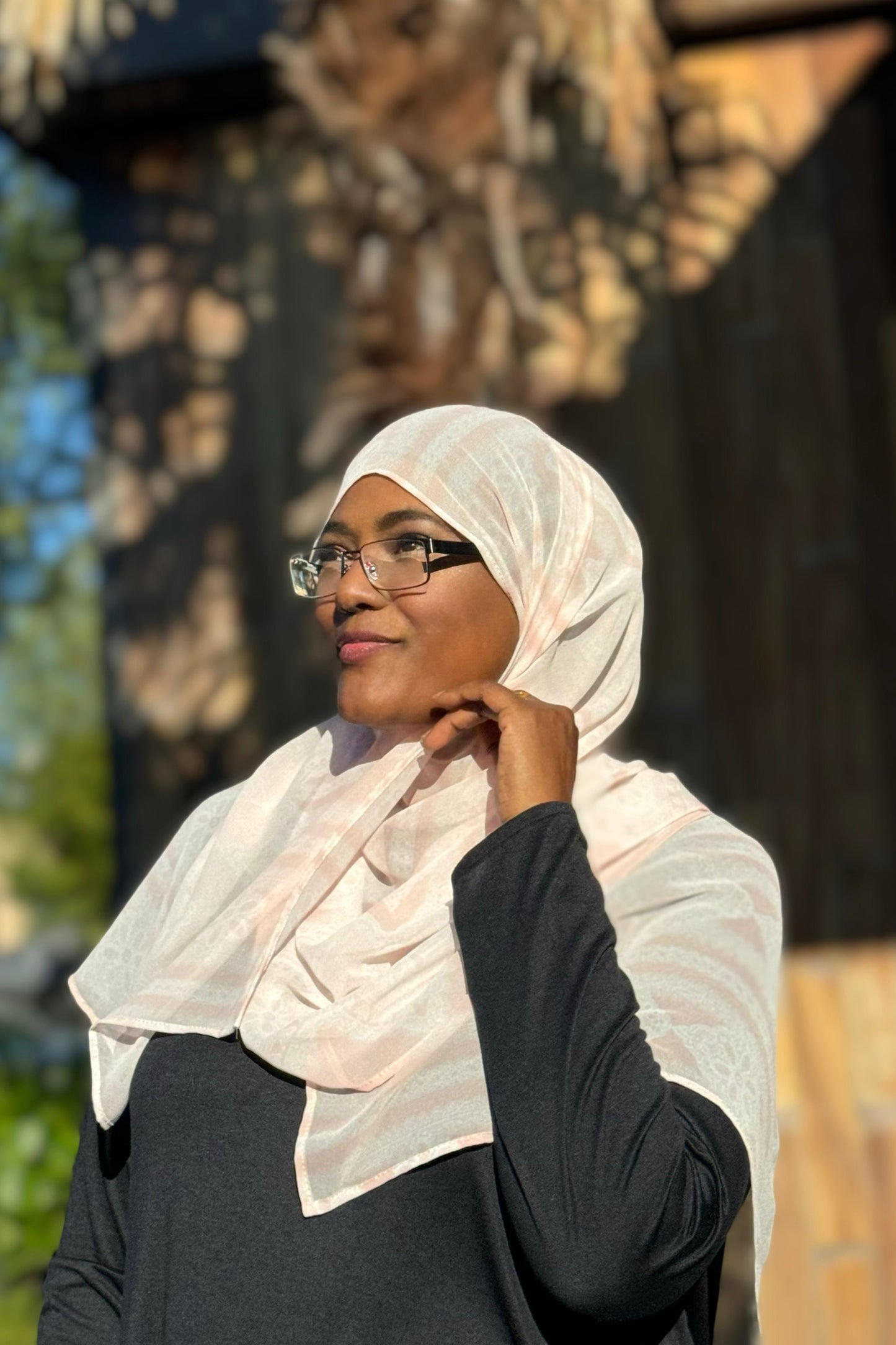 Georgette Chiffon Hijab: Pretty in Pale Pink