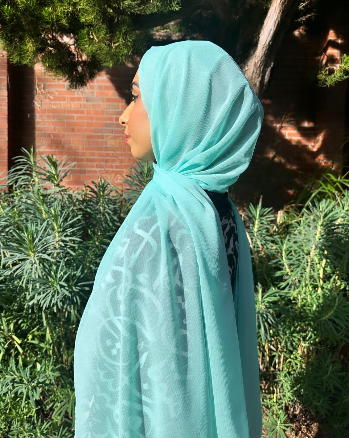 Crinkle Chiffon Hijab: Soft Spearmint