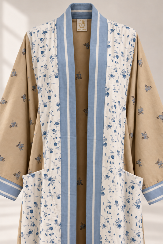Upcycled Pocket Anorak Abaya โ French Countryside
