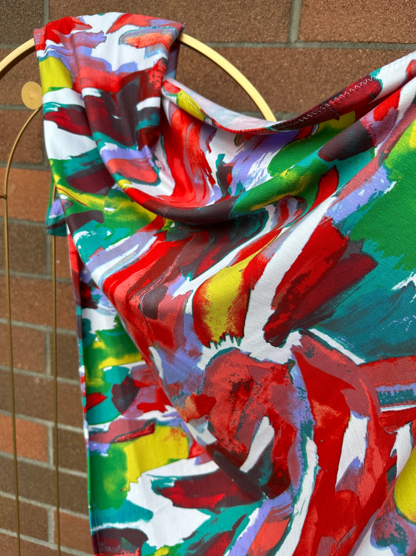 Printed Jersey Hijab: Abstract Brush Stroke