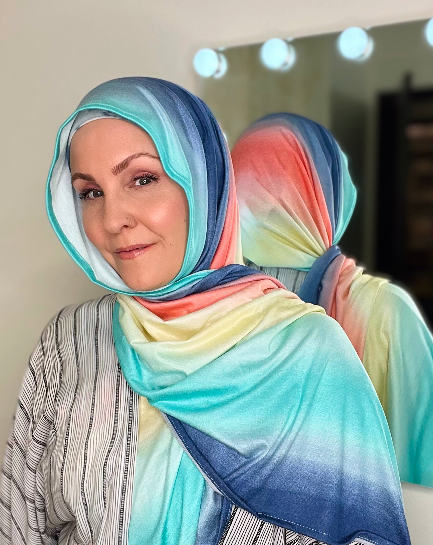 Printed Jersey Hijab: Desert Sunrise