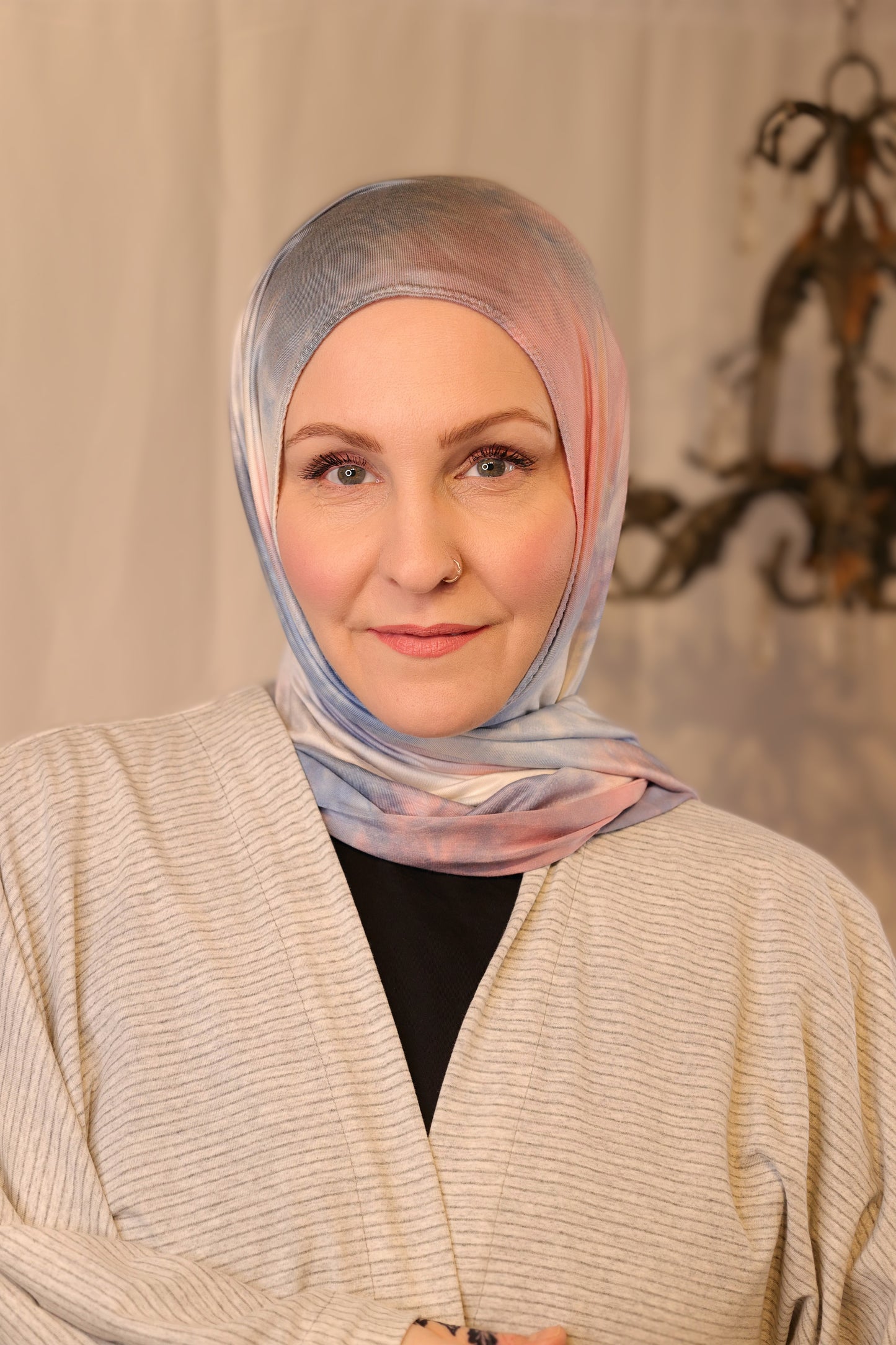 Tie Dye Jersey Hijab: Cotton Candy Cloud