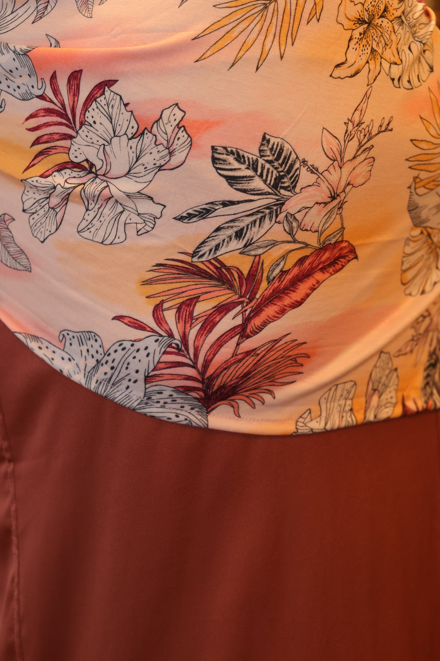 Printed Jersey Hijab: Island Punch