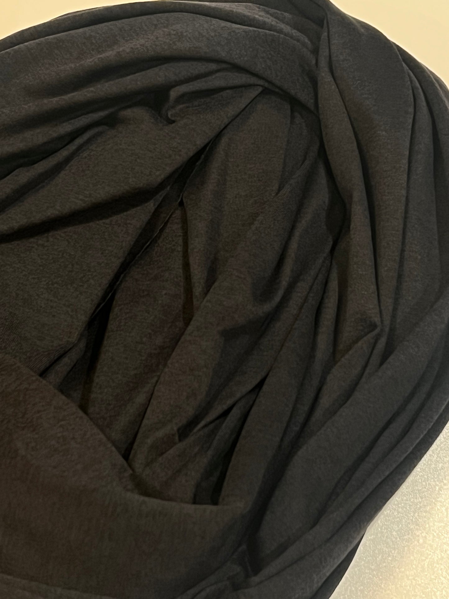 Performance Jersey Hijab: Smoking Hot Black