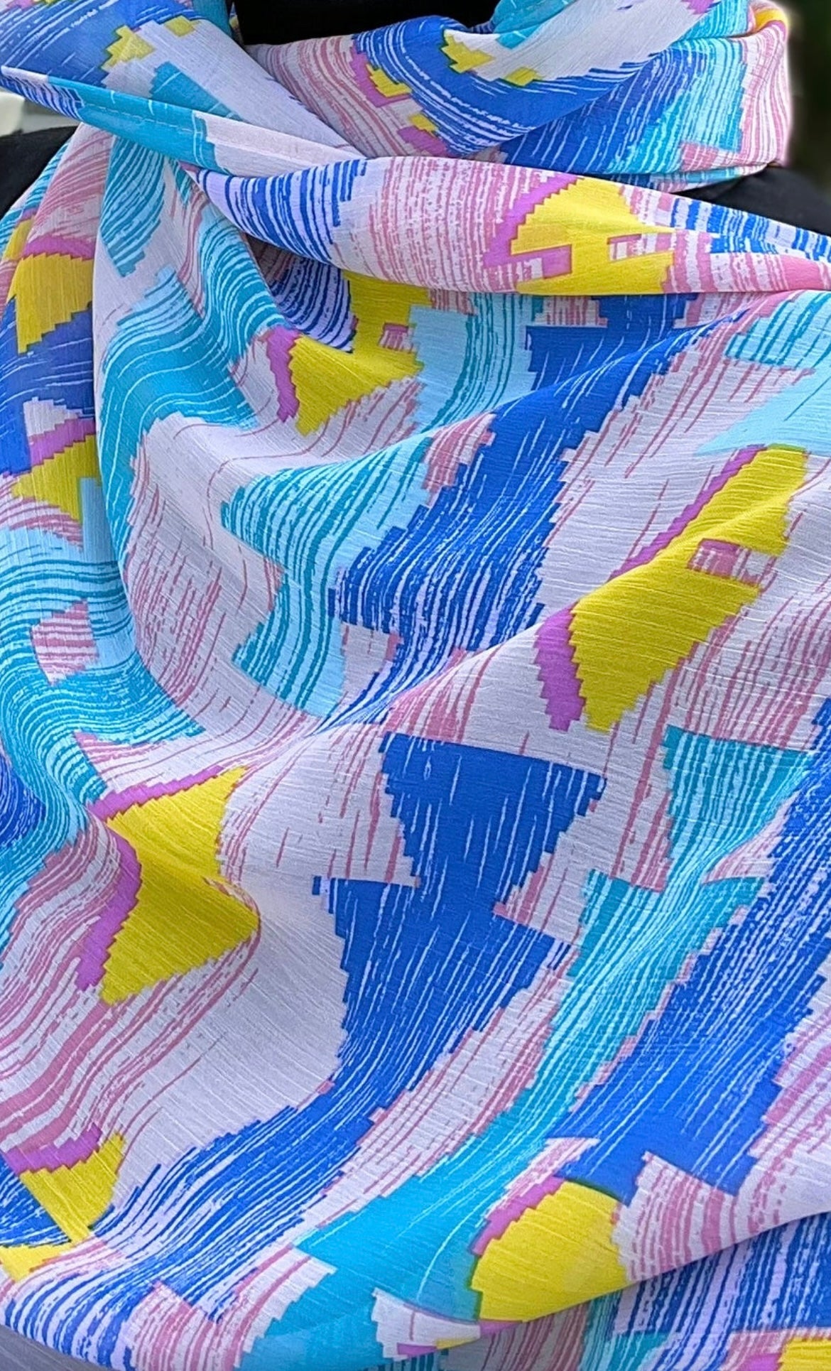 Signature MC Kimono: Azure & Bubblegum Geometric