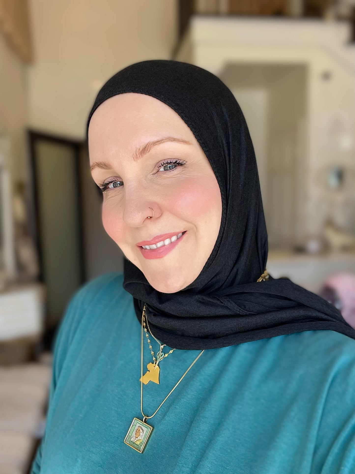 Performance Jersey Hijab: Smoking Hot Black