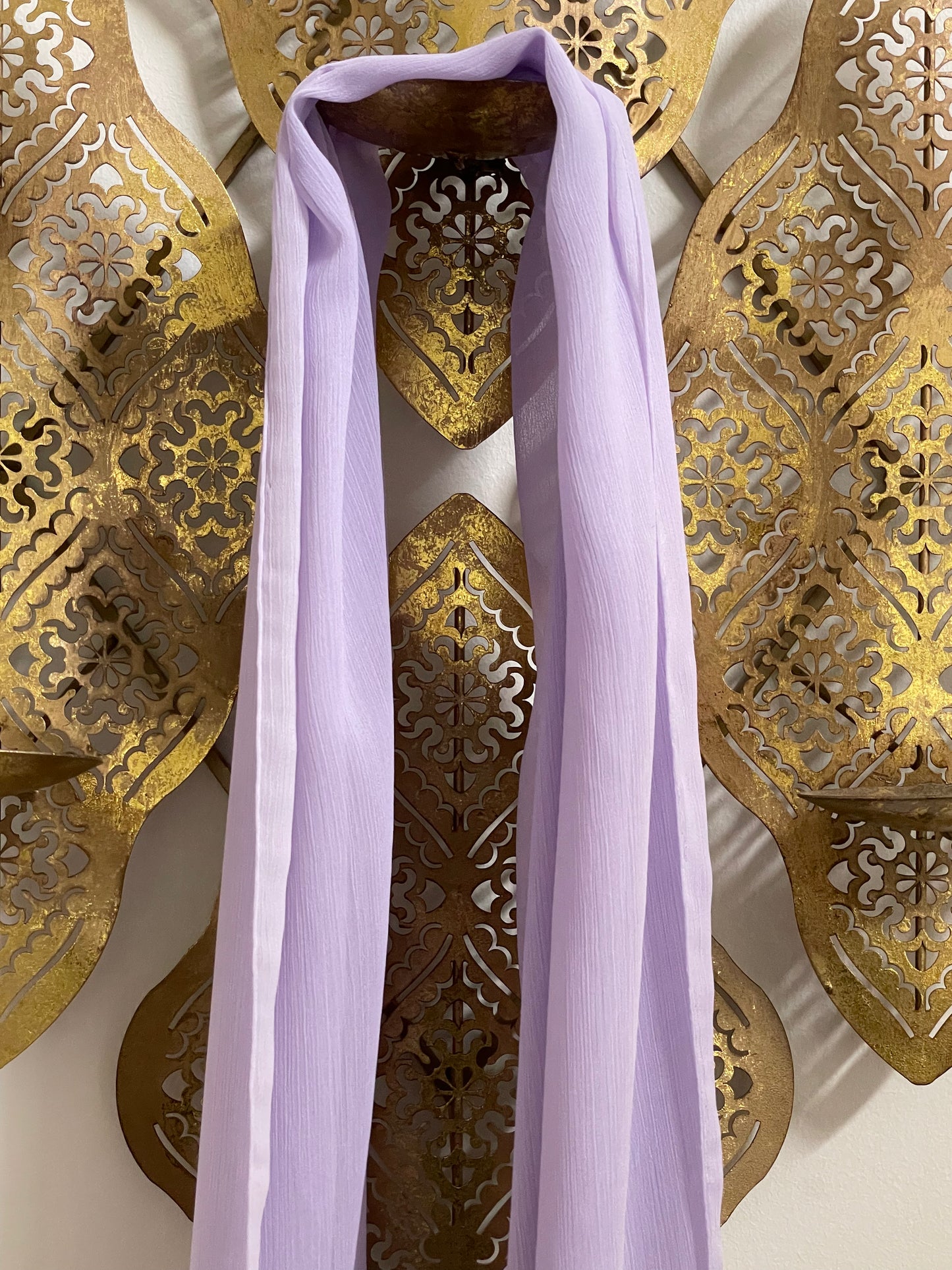 Crinkle Chiffon Hijab: Lavender Whisper