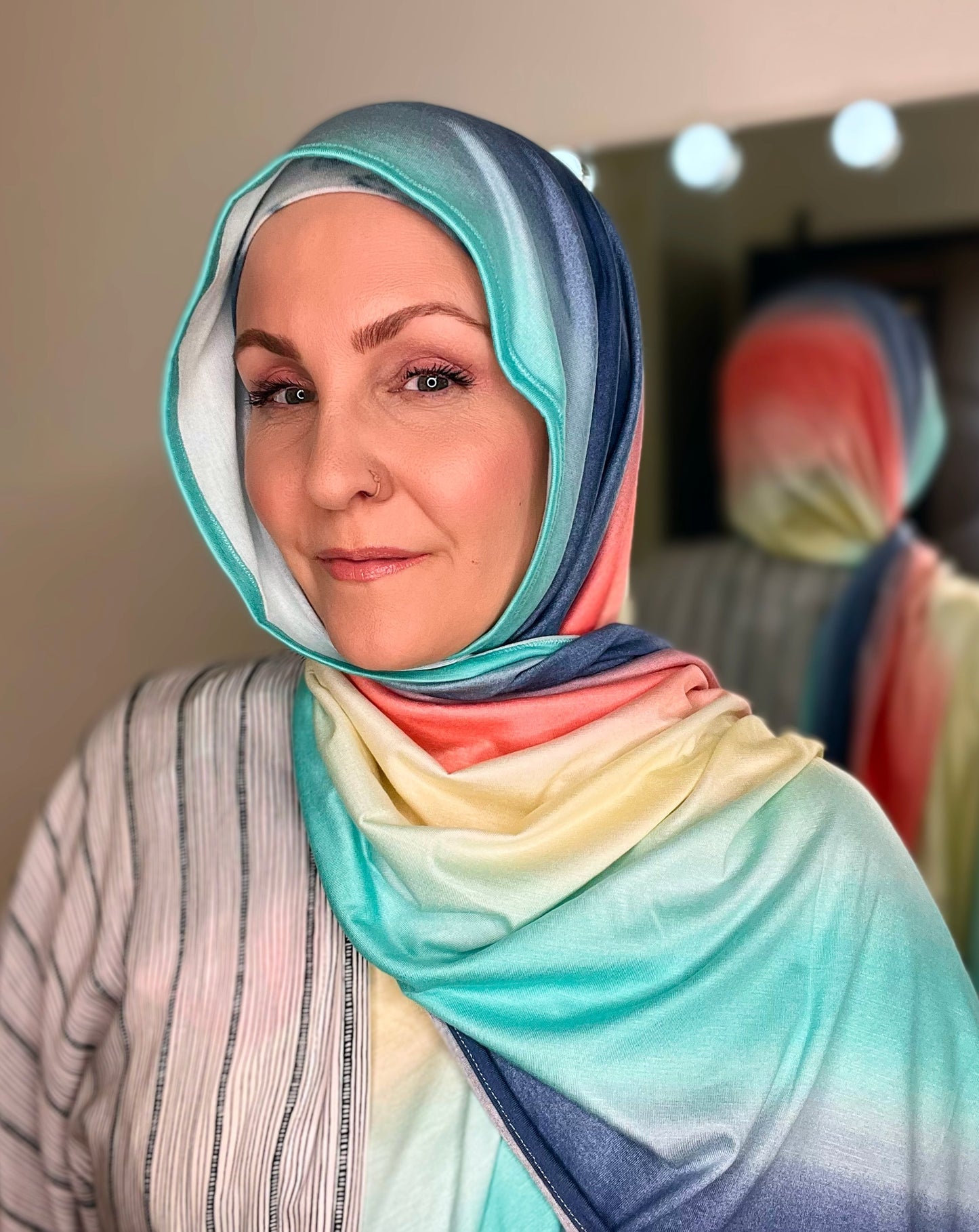 Printed Jersey Hijab: Desert Sunrise