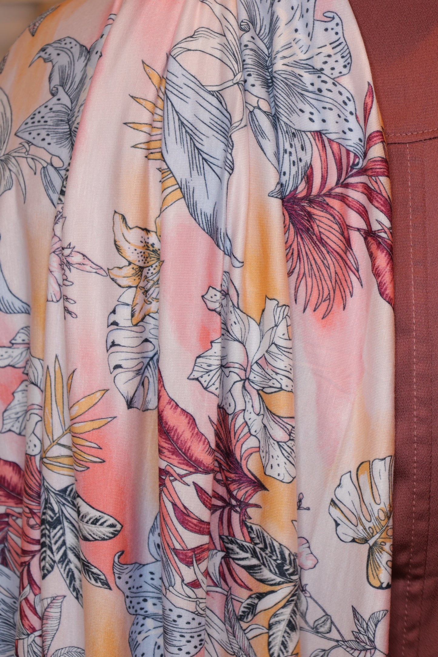 Printed Jersey Hijab: Island Punch