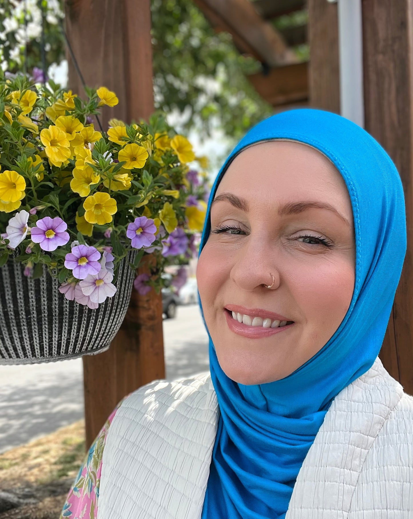 Jersey Hijab: Vivid Electric Azul