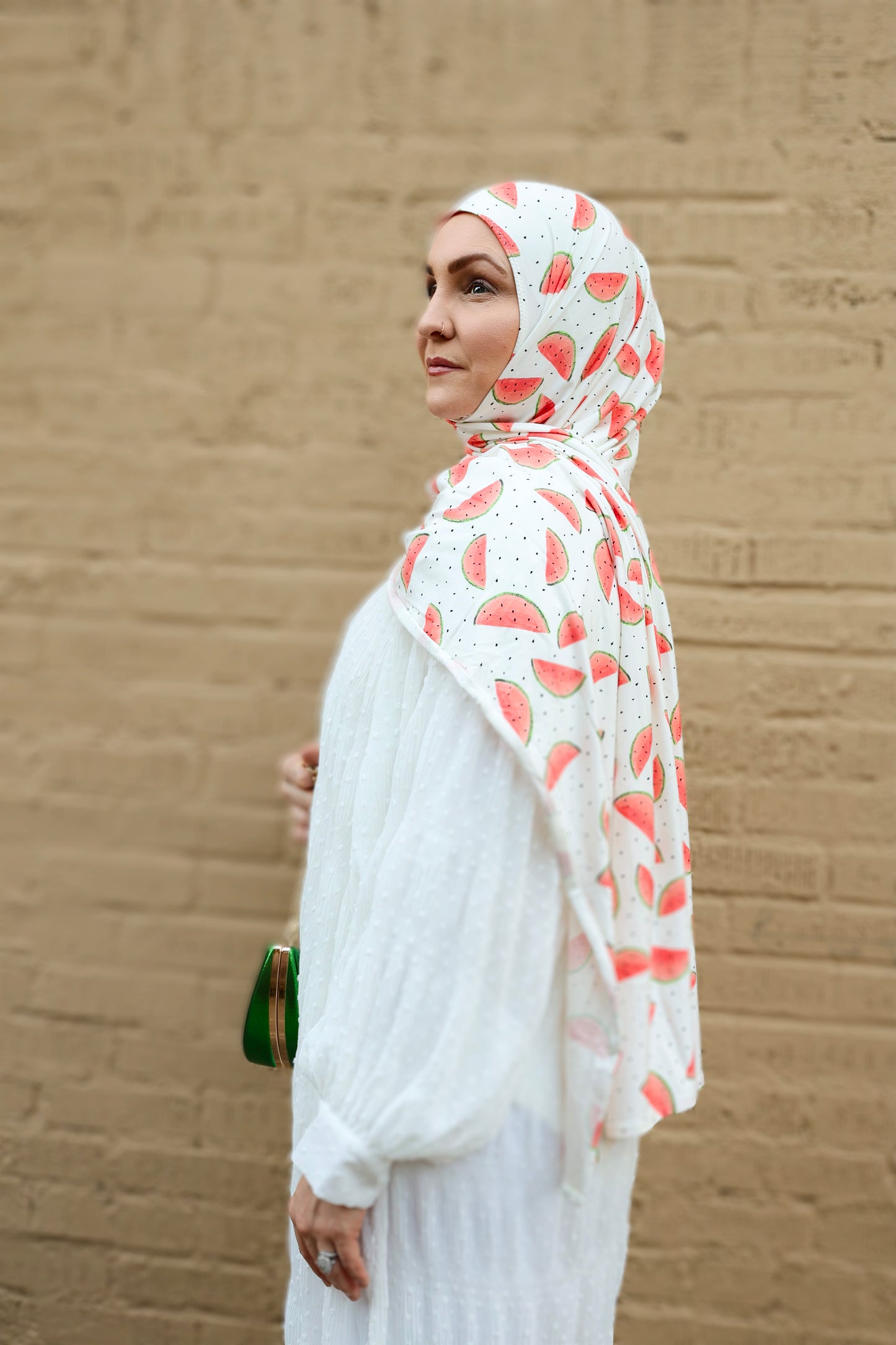 Printed Jersey Hijab: Sandía con Tajín
