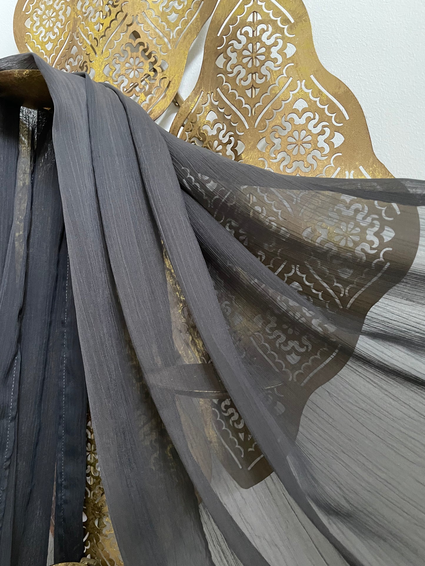 Crinkle Chiffon Hijab: Slate