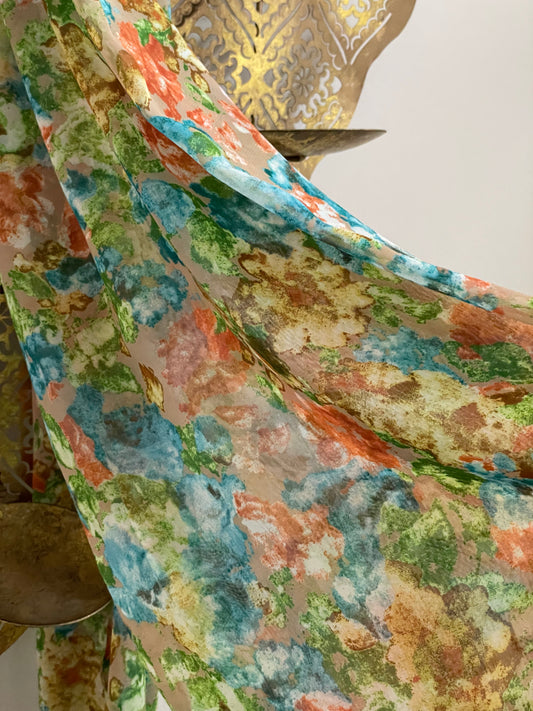 Chiffon Hijab: Monet's Garden