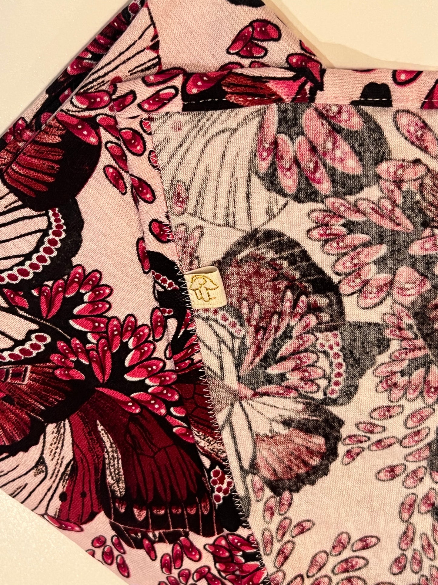 Printed Jersey Hijab: Pomegranates and Papillons