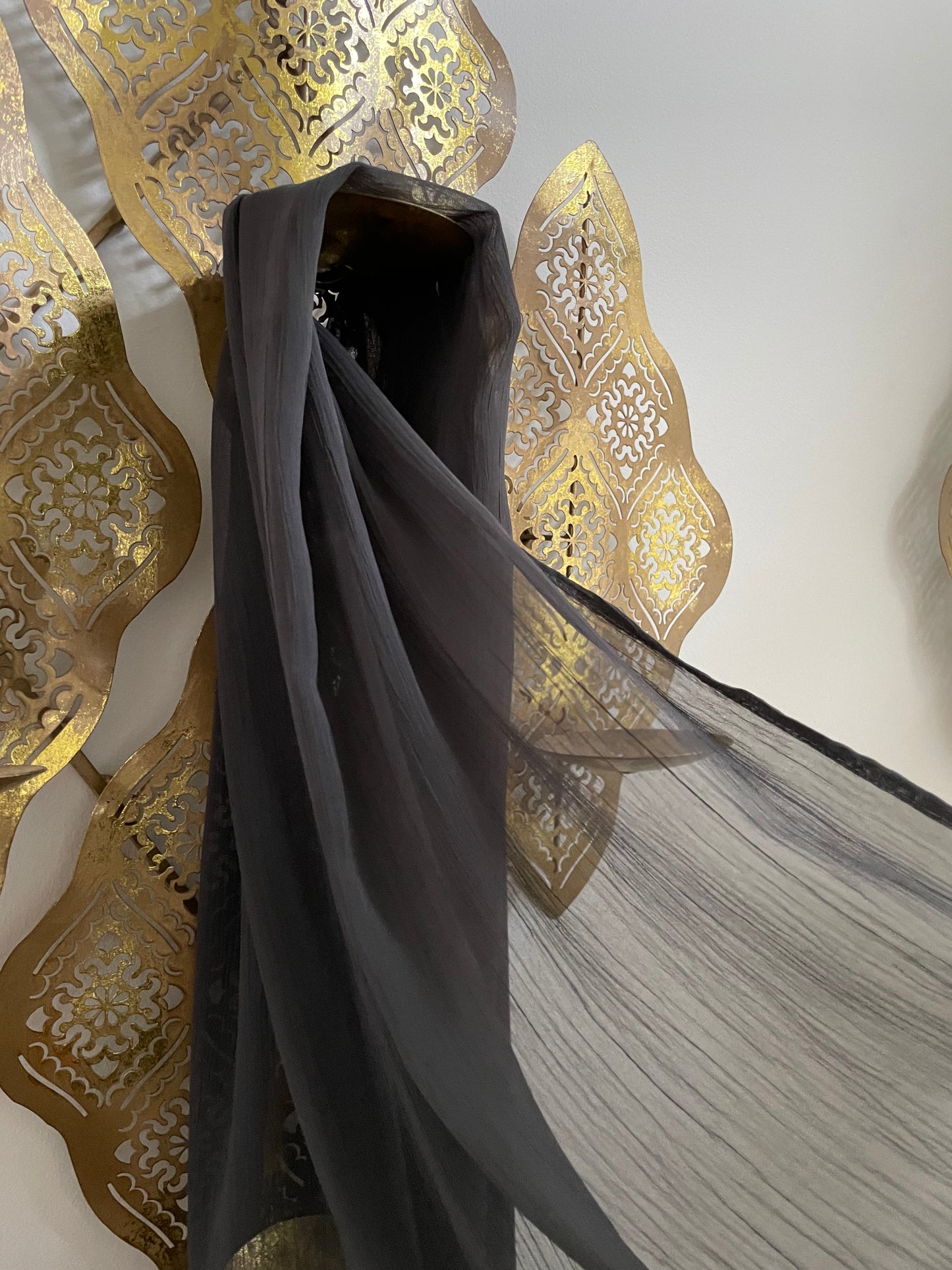 Crinkle Chiffon Hijab: Slate