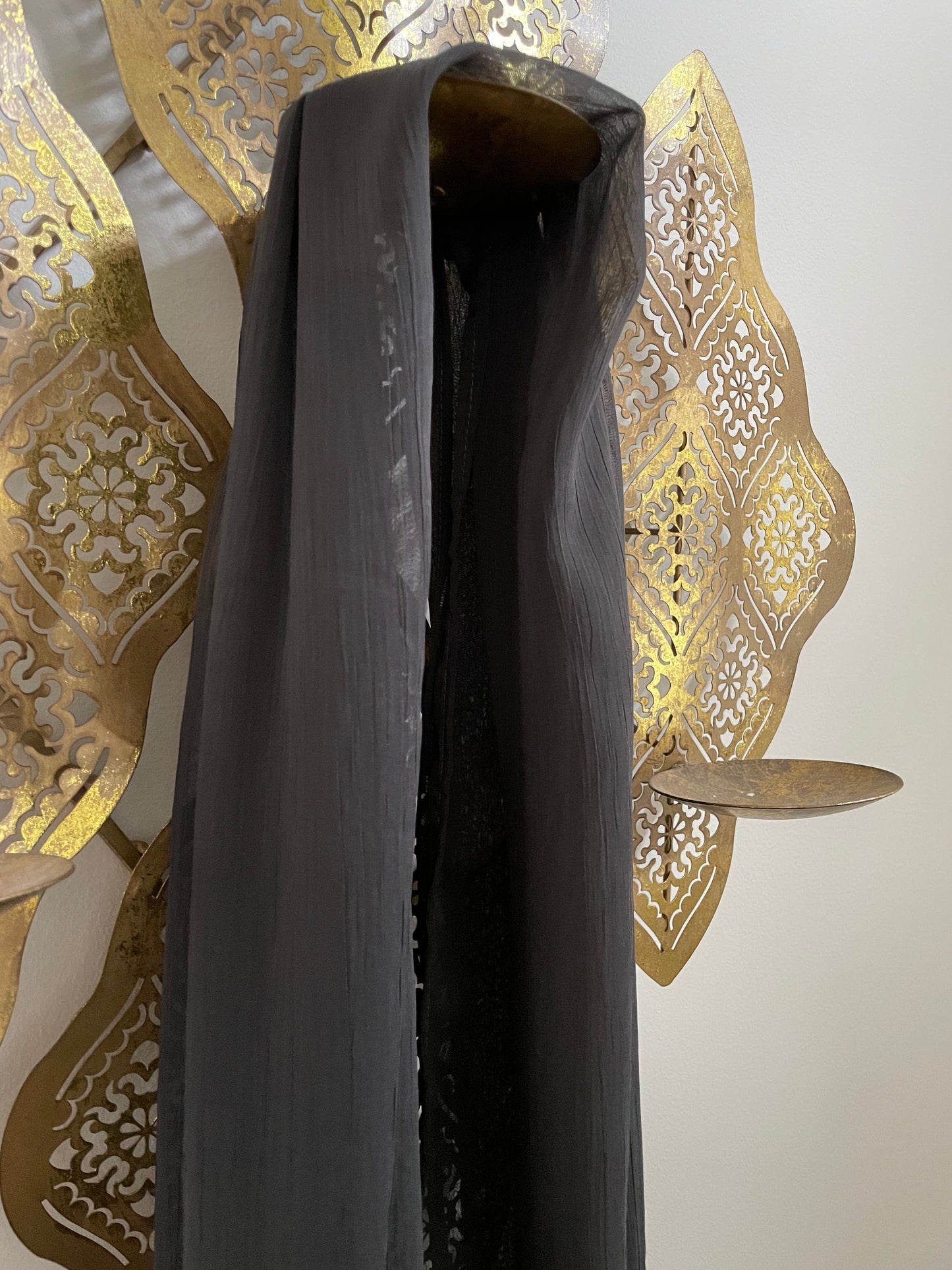 Crinkle Chiffon Hijab: Slate