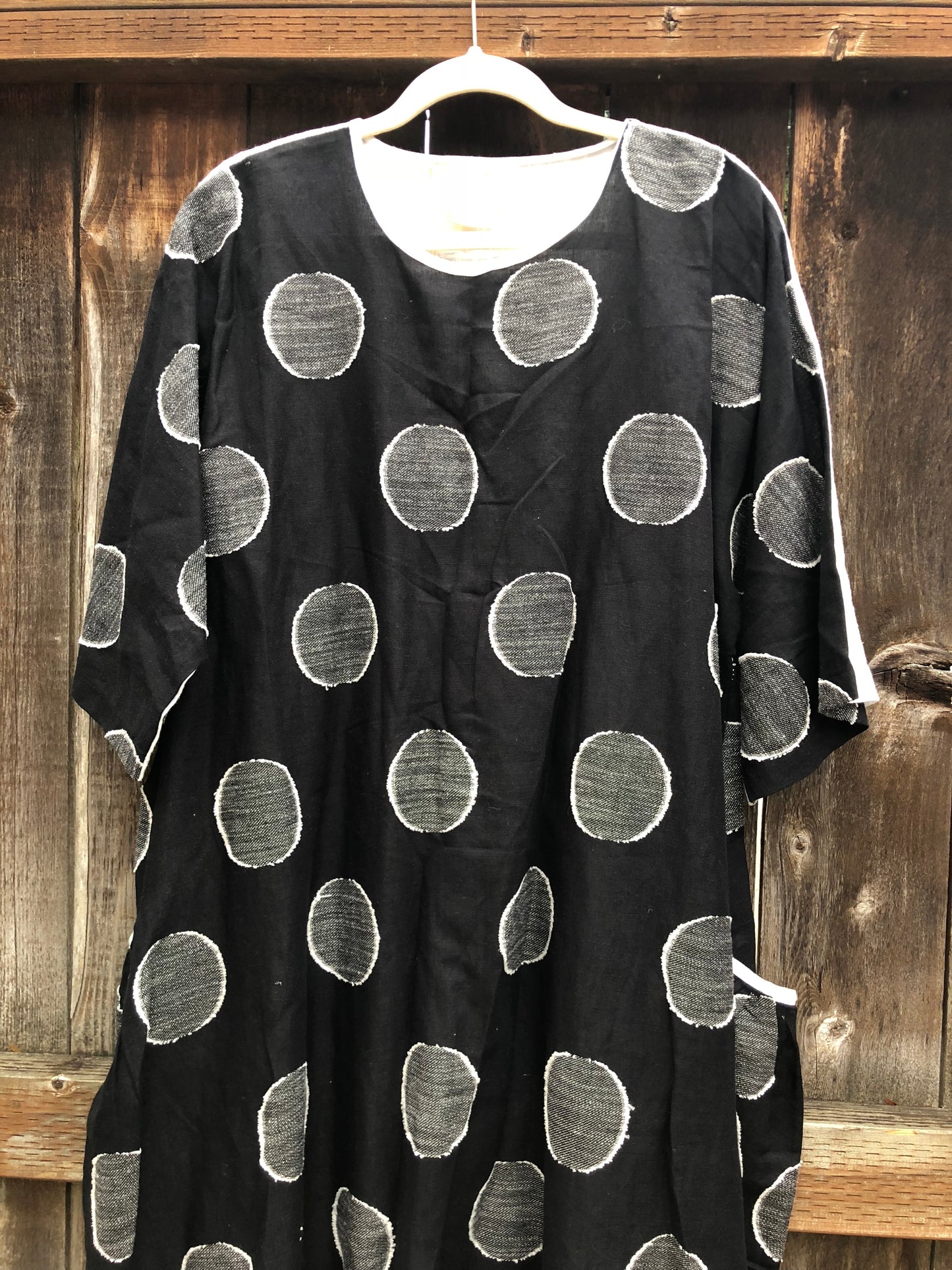 Polka Dot Cotton Caftan Dress