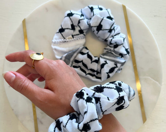 JUMBO Scrunchie - Kuffiya White