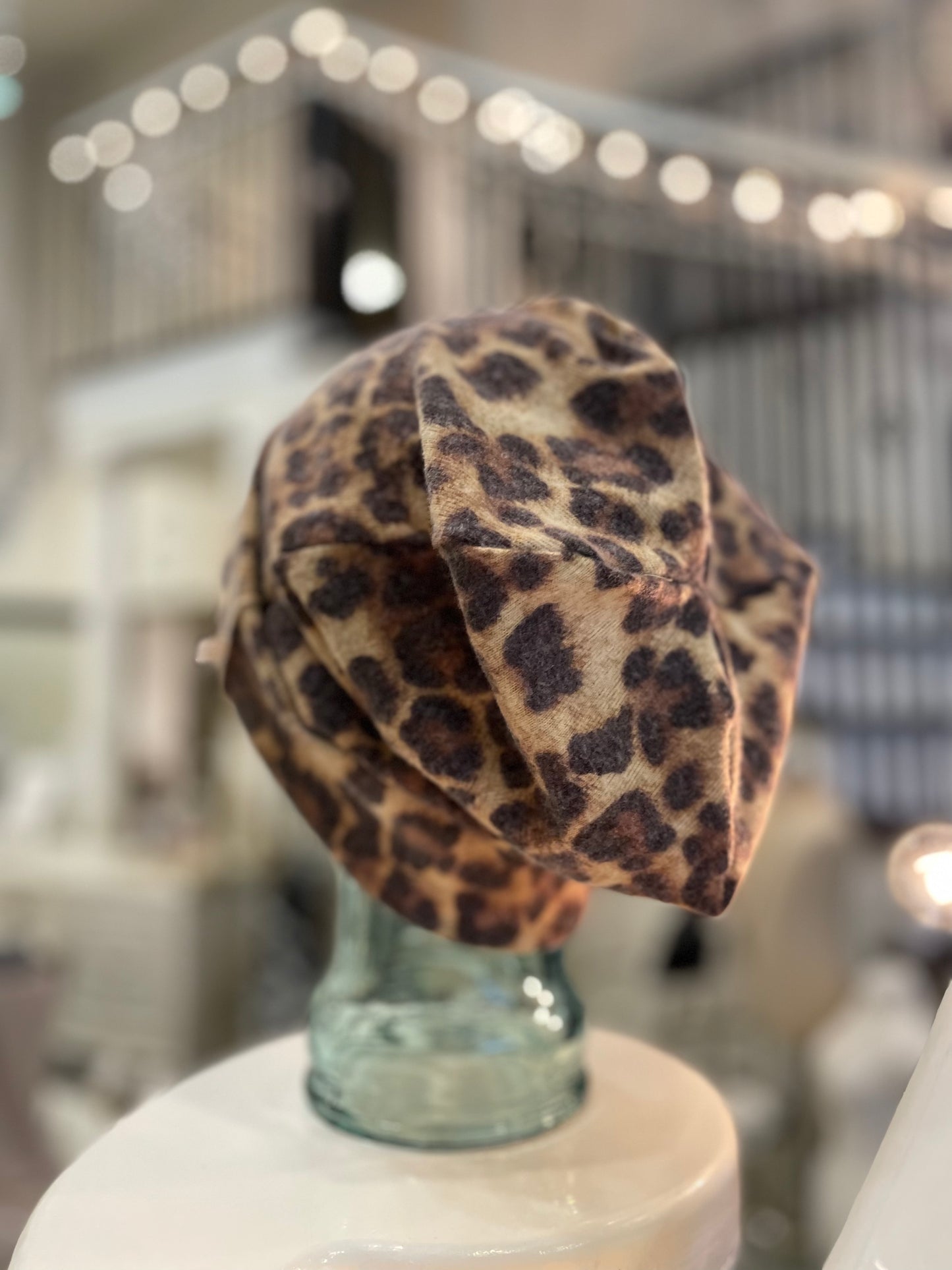 The Zahra Beanie: Classic Leopard