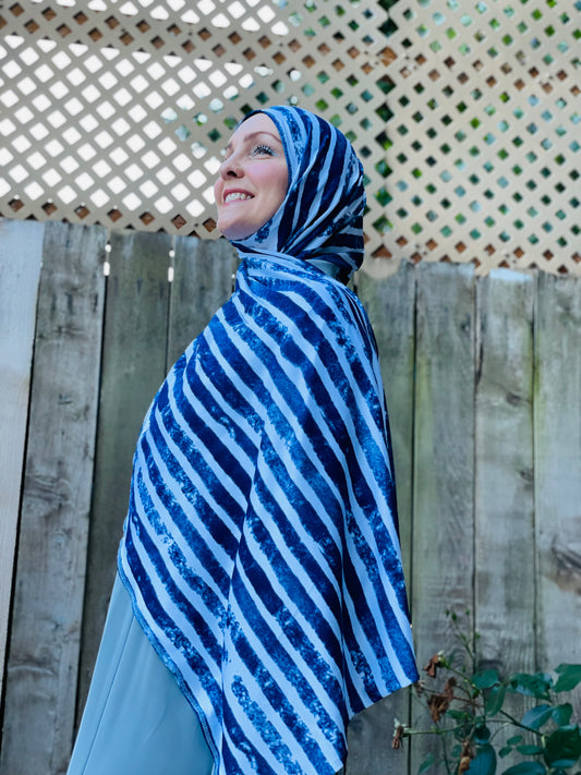 Limited Edition Printed Jersey Hijab: Sailor girl