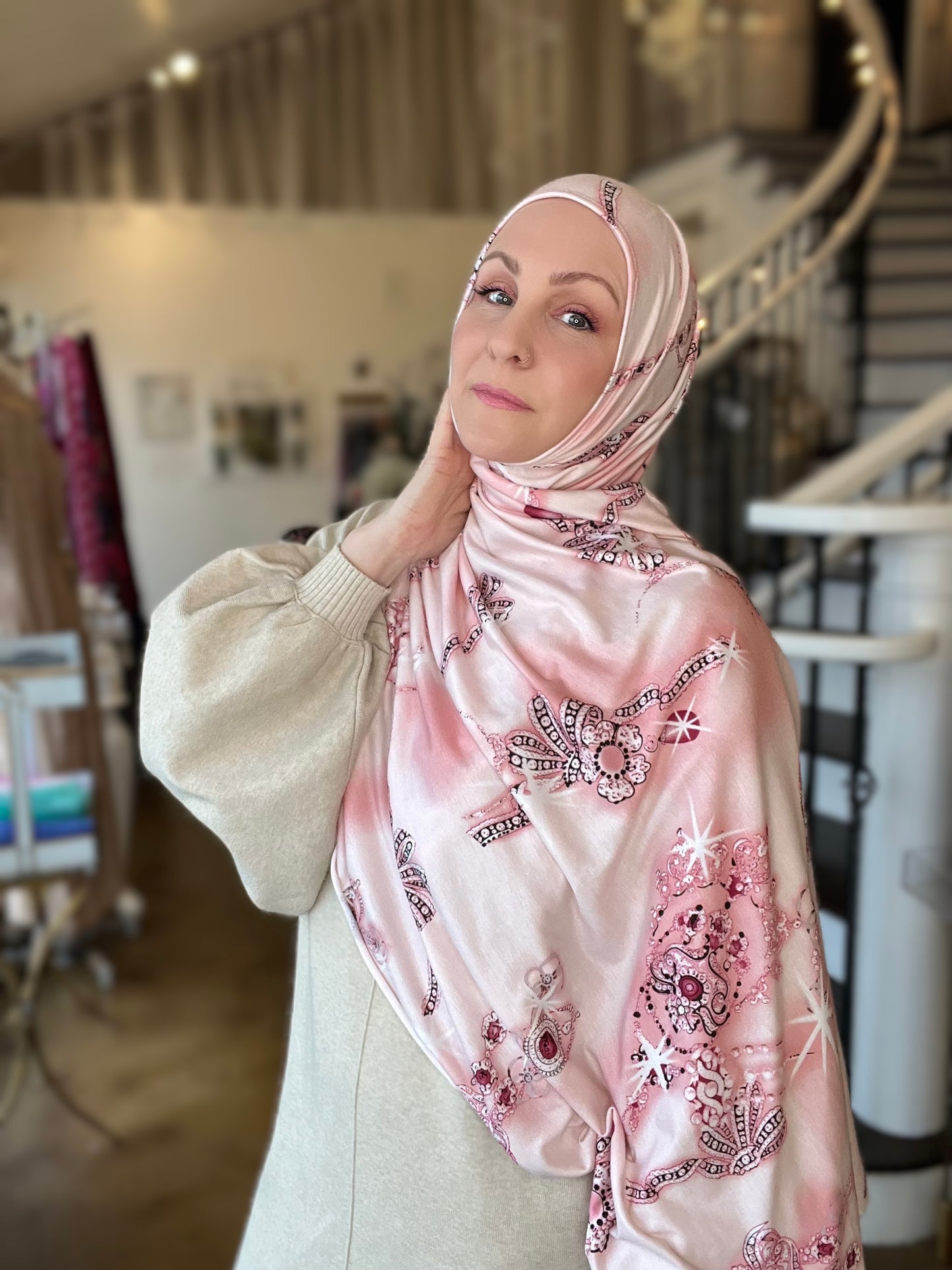Printed Jersey Hijab: Hijab is My Crown