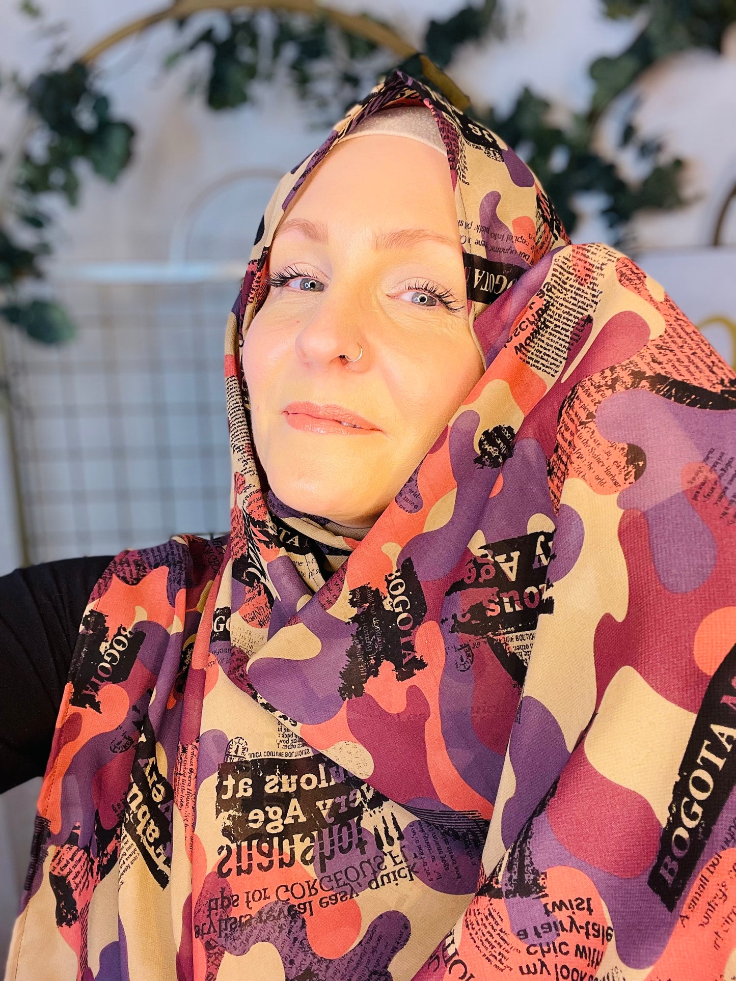Limited Edition Chiffon Hijab: Bogota Camo