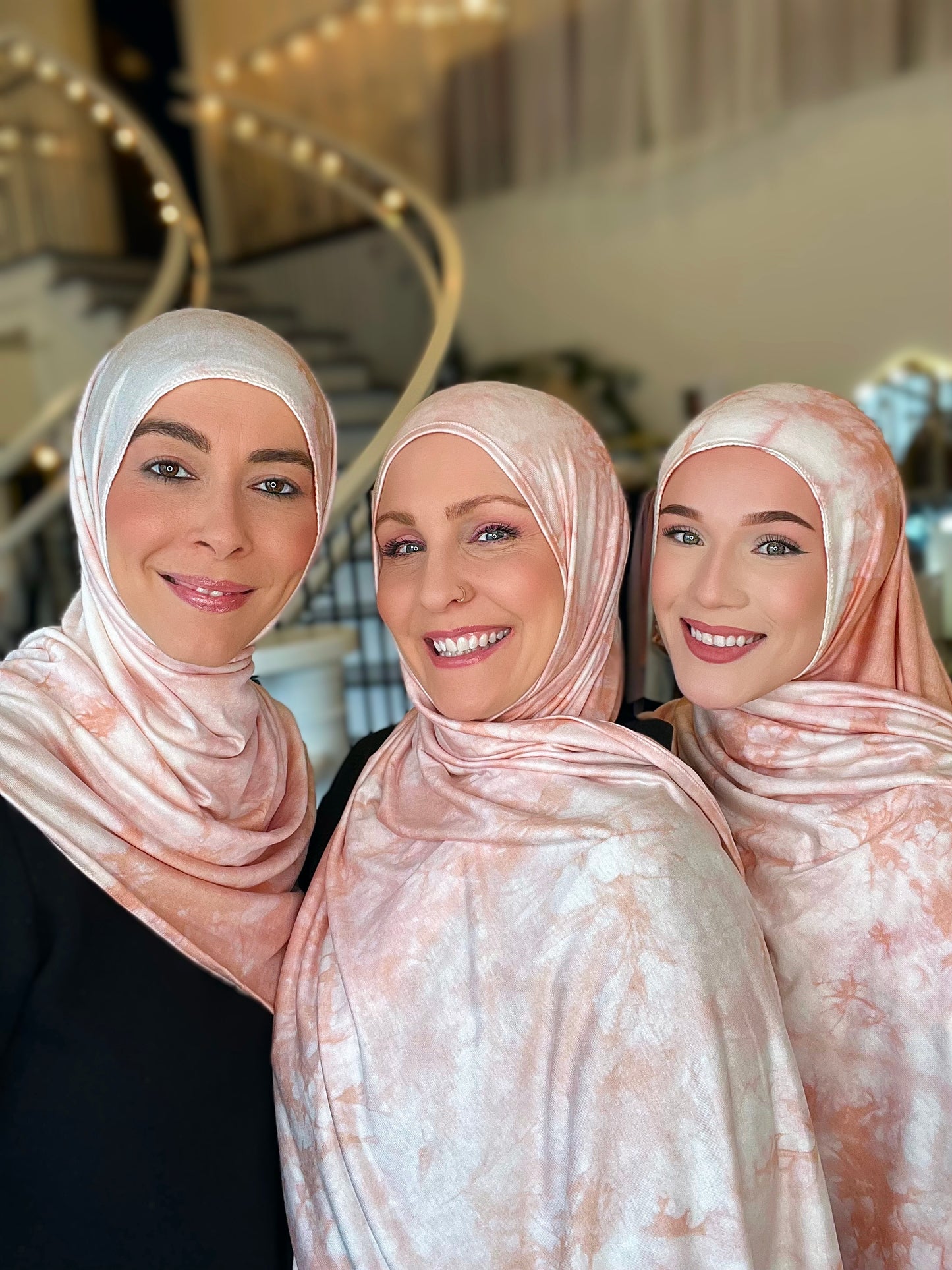 Tie Dye Jersey Hijab: Pale Pink