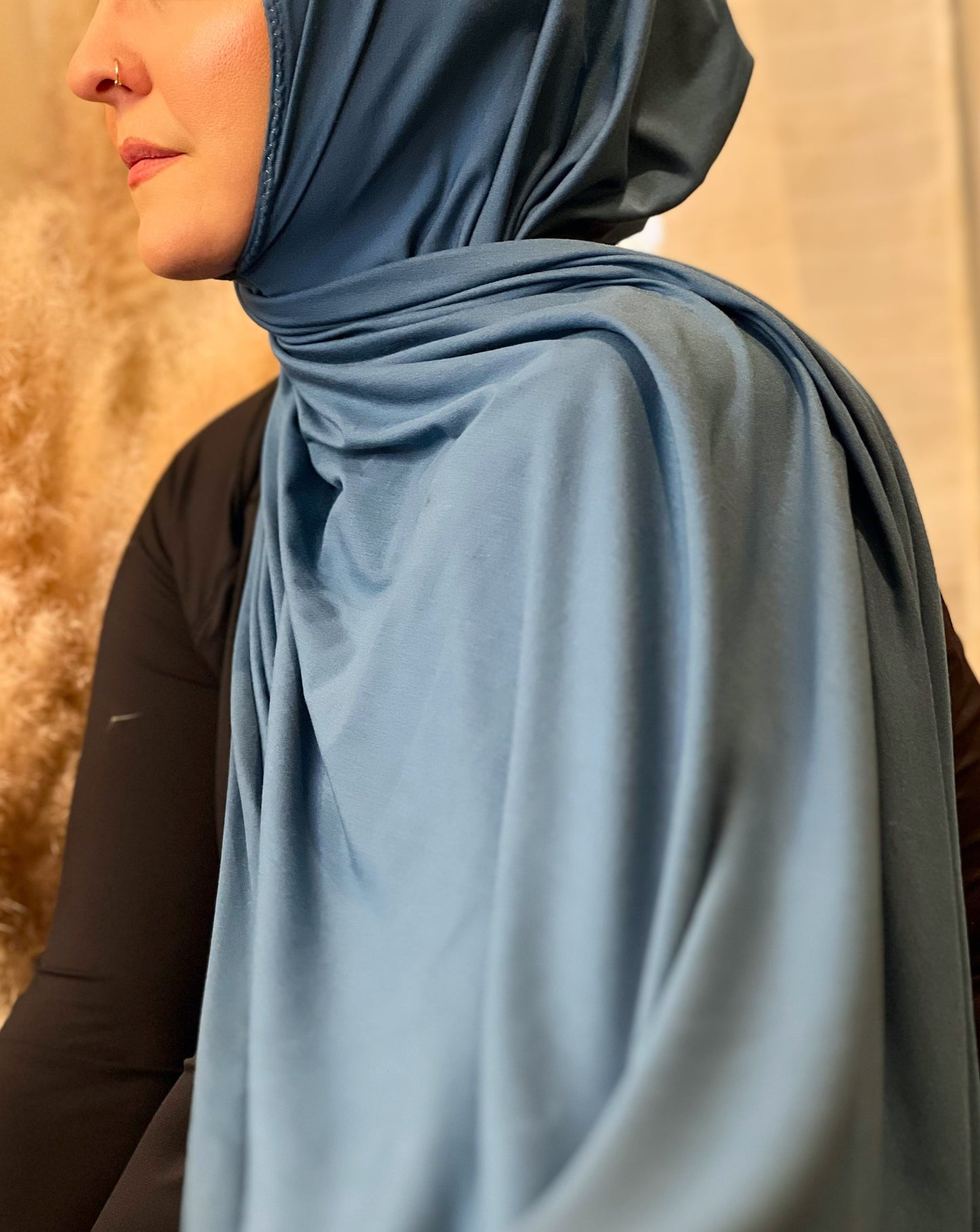 Jersey Hijab: Sea Blue
