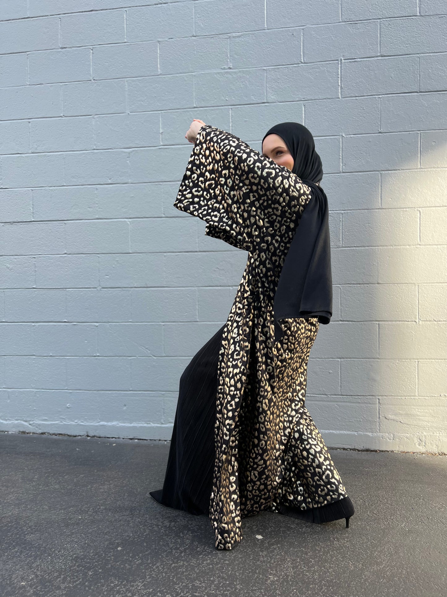 Signature MC Kimono: Gold Metallic Leopard