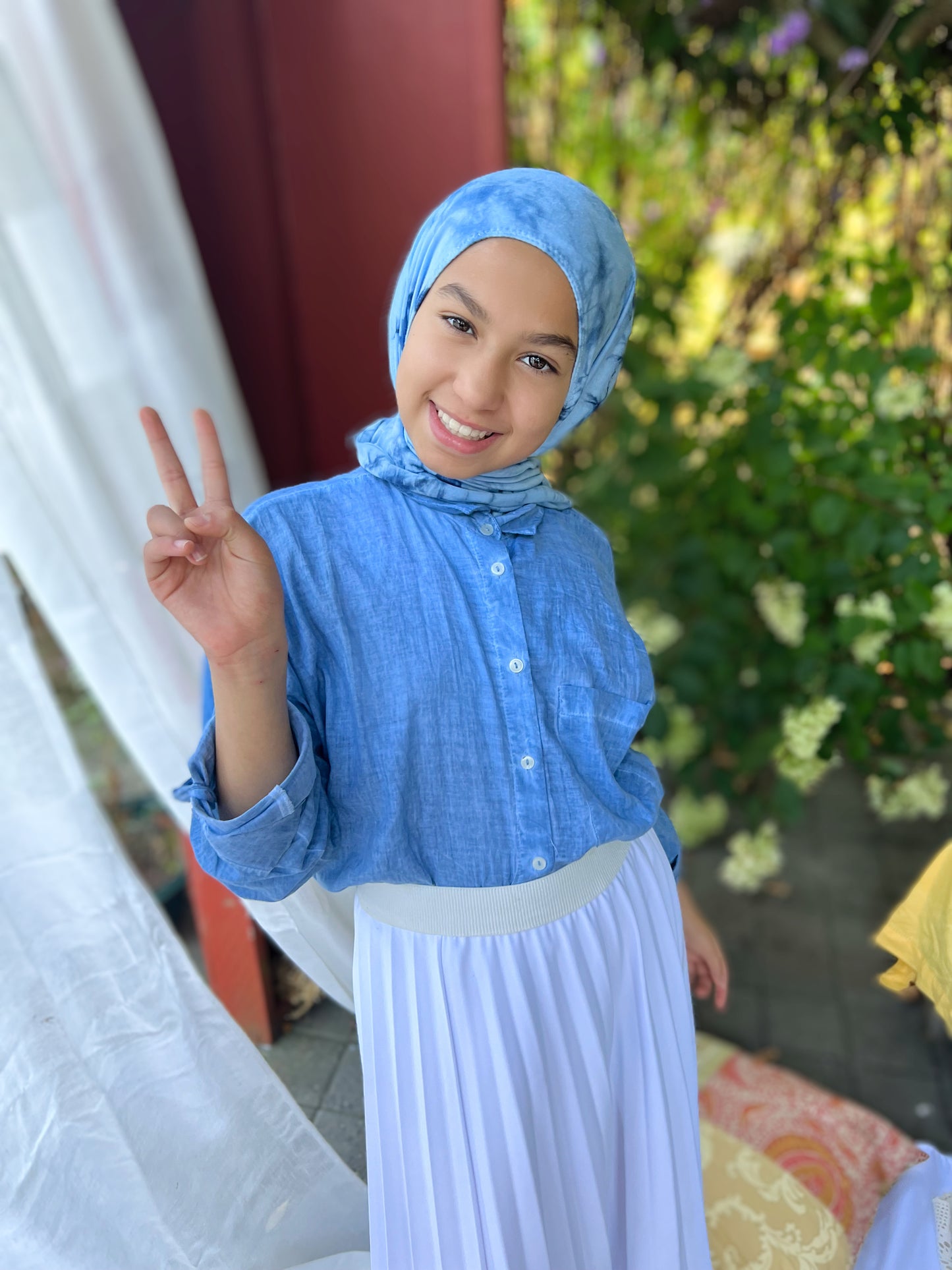 Tie Dye Jersey Hijab: Deep Ocean