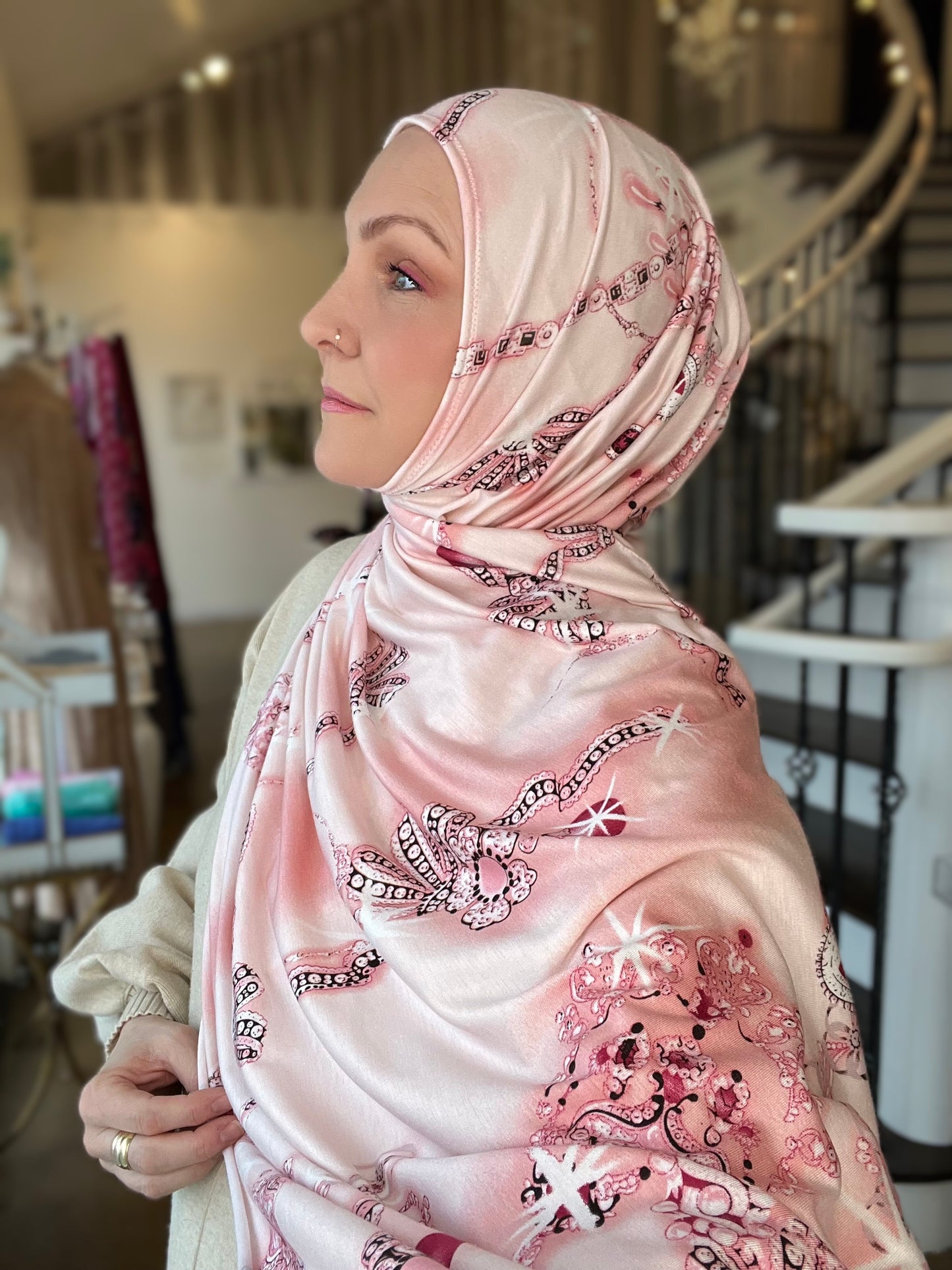 Printed Jersey Hijab: Hijab is My Crown