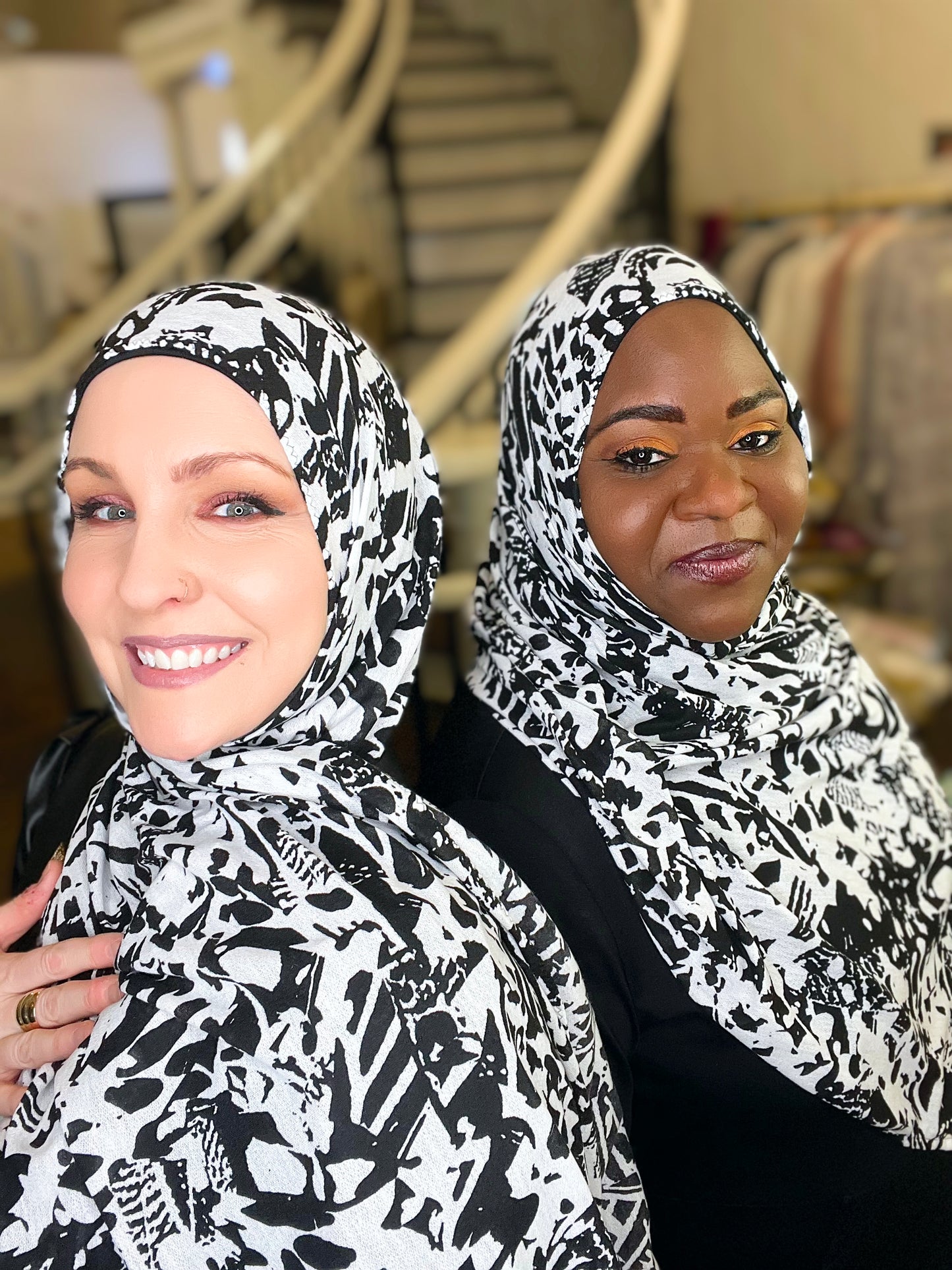 Printed Crepe Jersey Hijab: London Calling