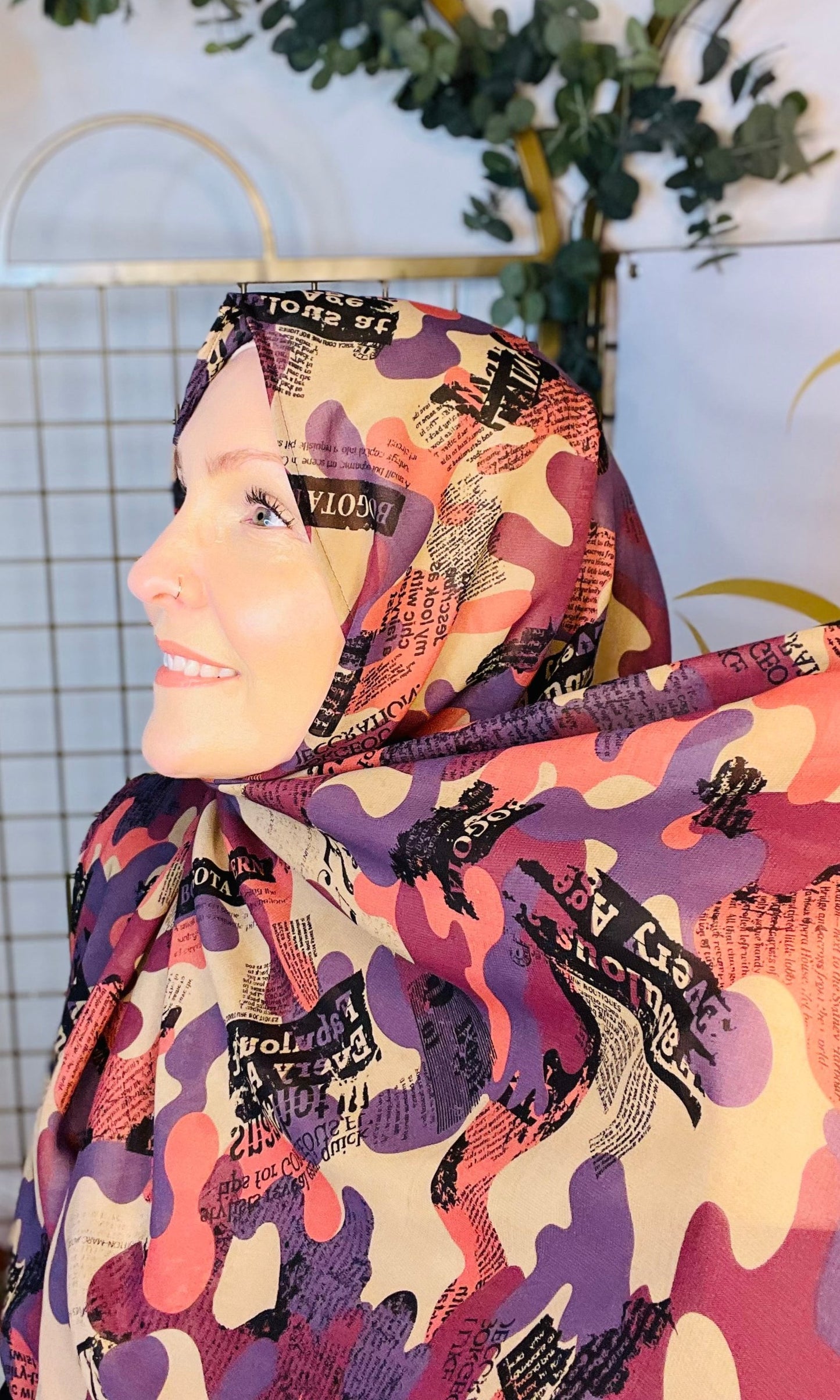 Limited Edition Chiffon Hijab: Bogota Camo