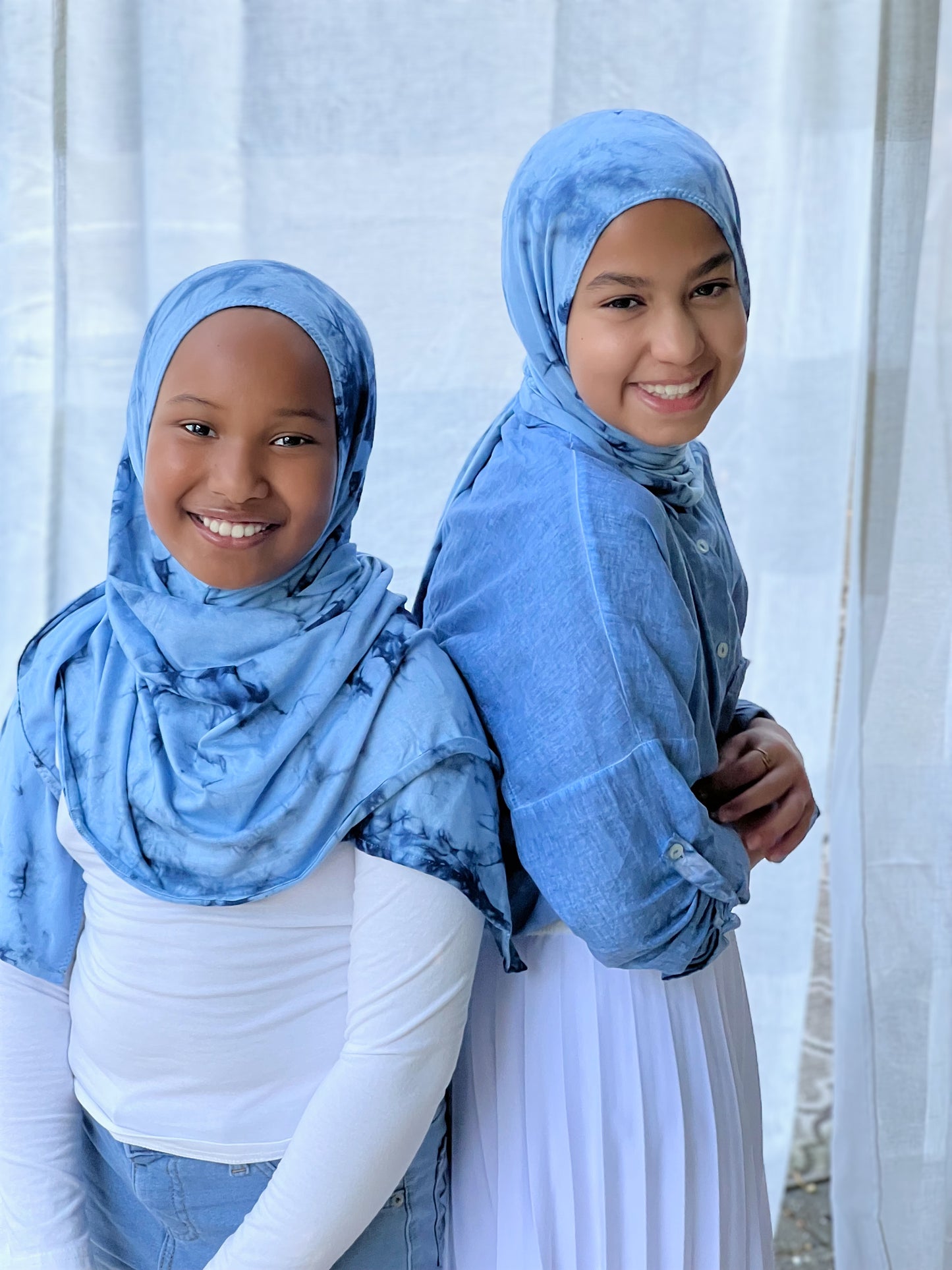 Tie Dye Jersey Hijab: Deep Ocean