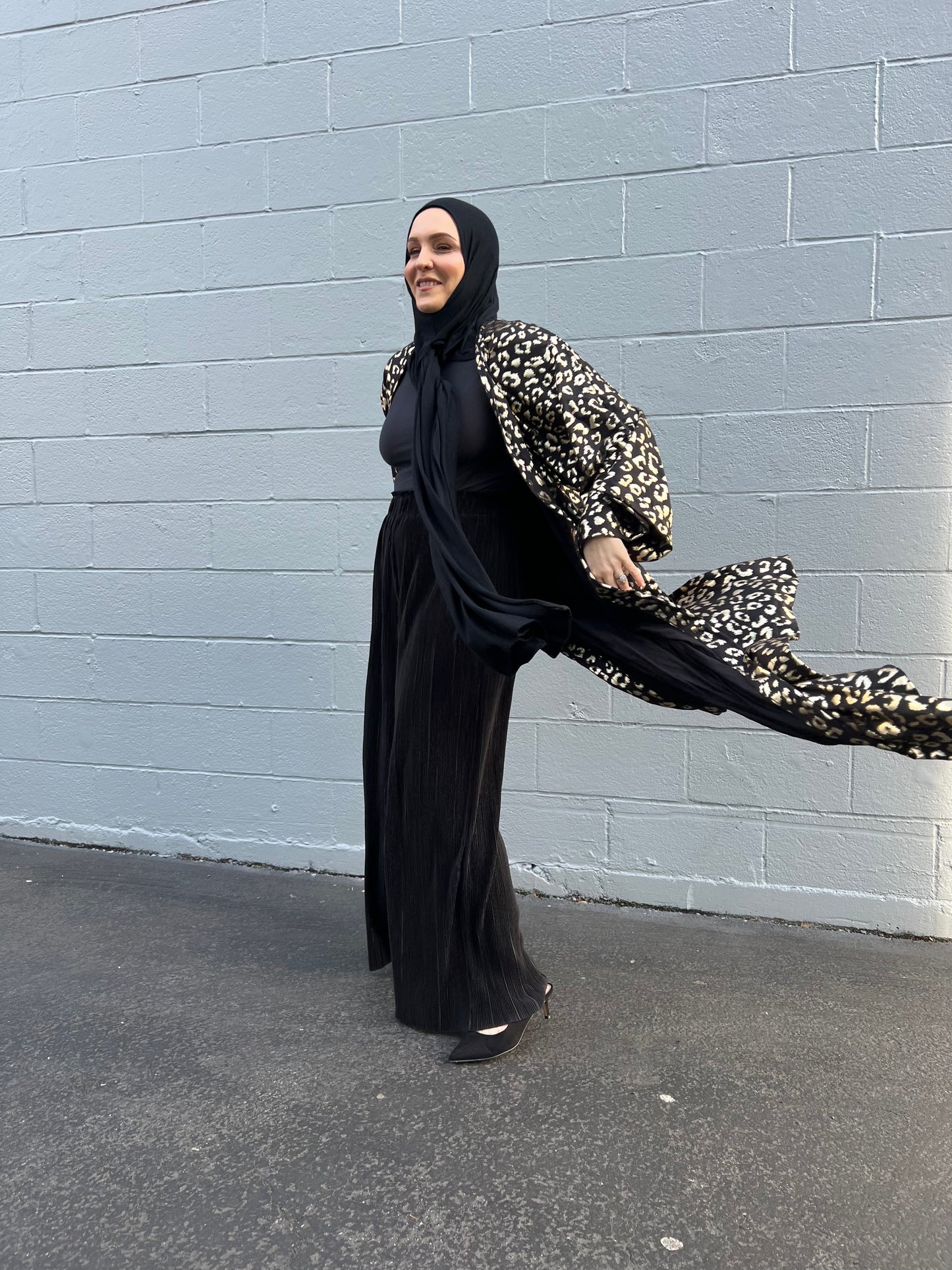 Signature MC Kimono: Gold Metallic Leopard