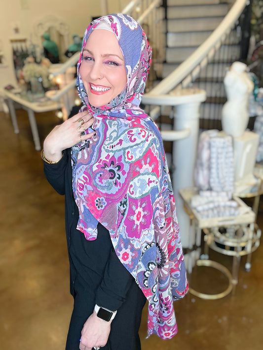 Chiffon Hijab: Prime Time Paisleys