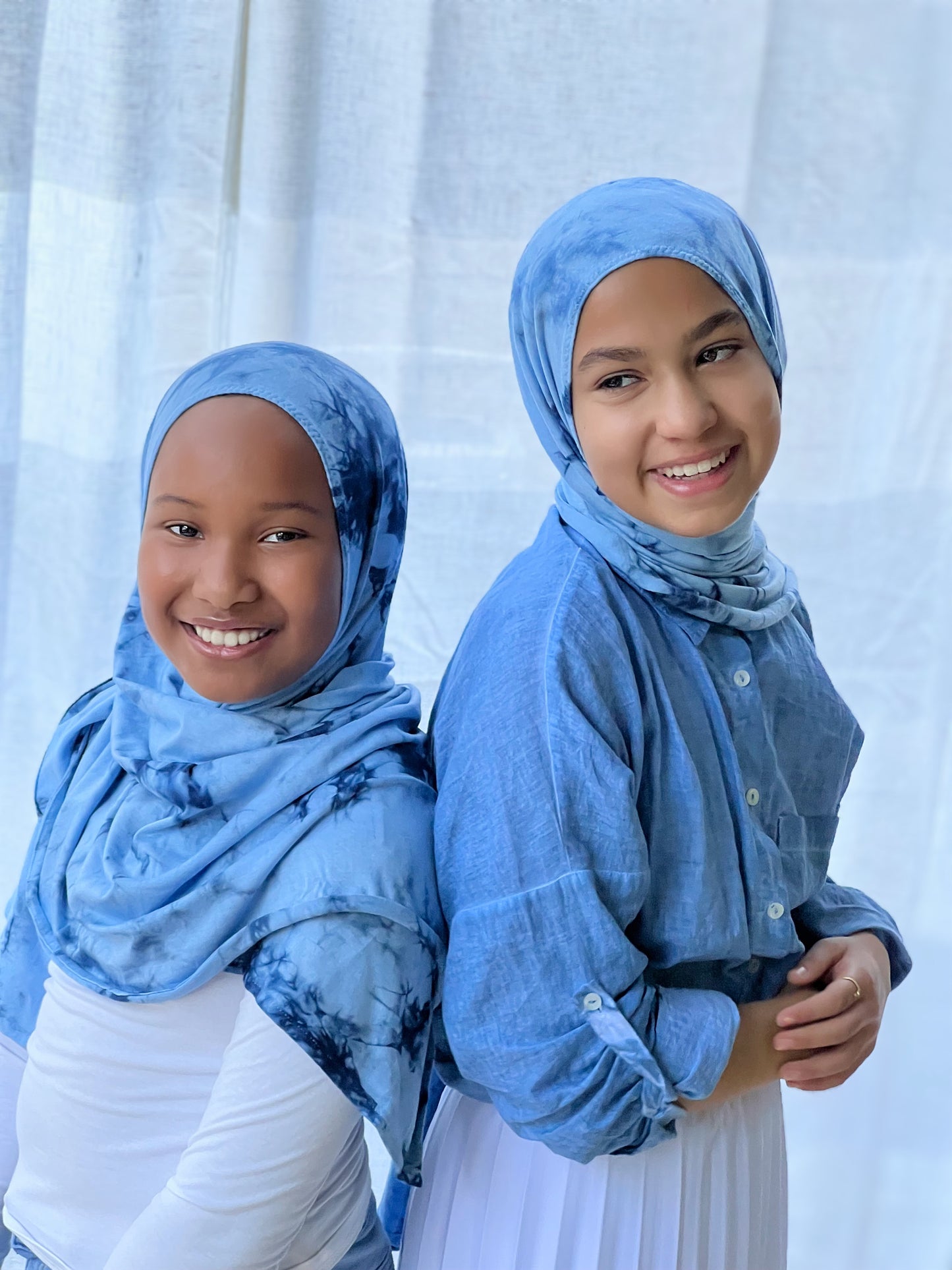 Tie Dye Jersey Hijab: Deep Ocean