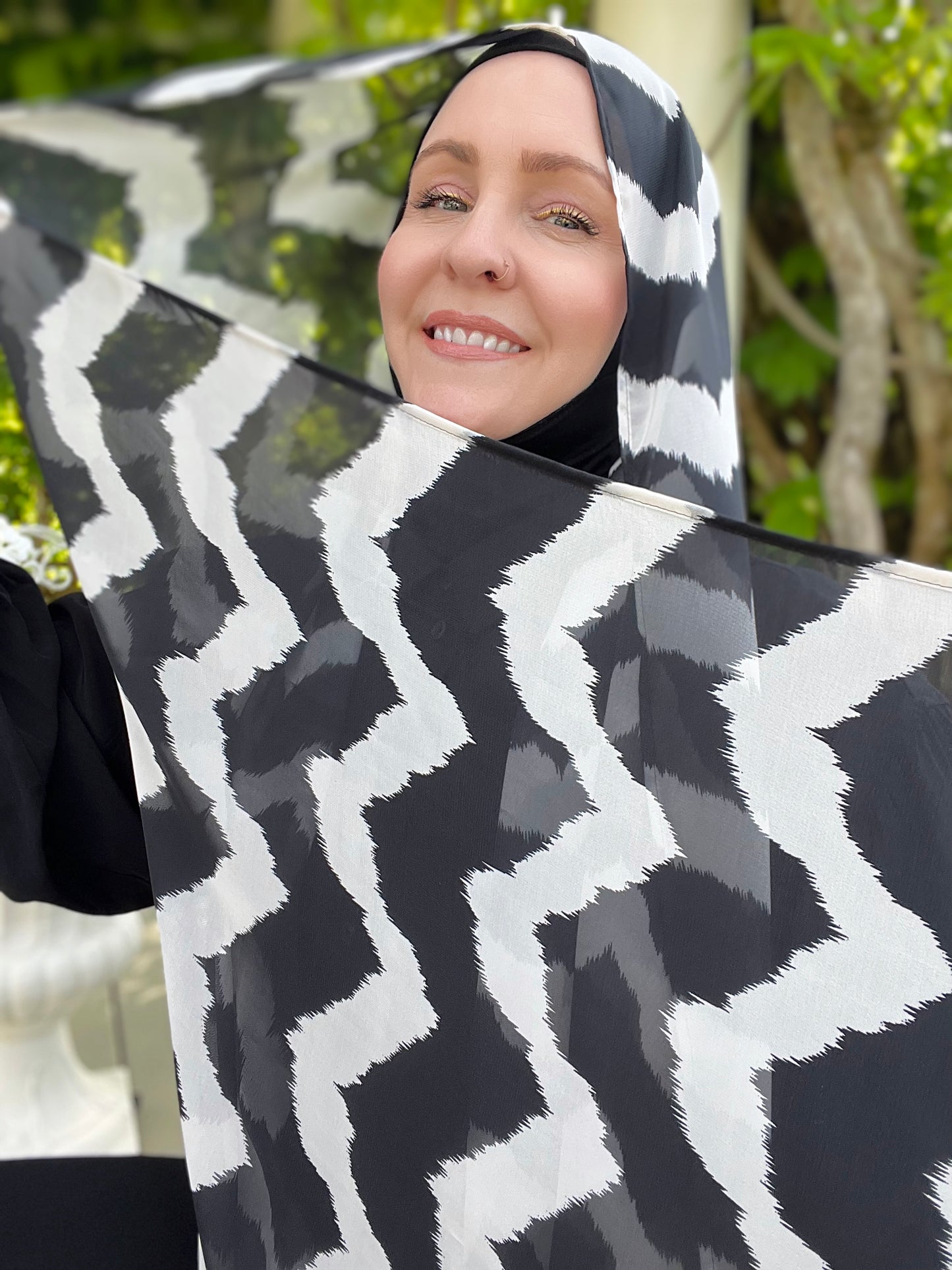 Chiffon Hijab: Statement Chevron