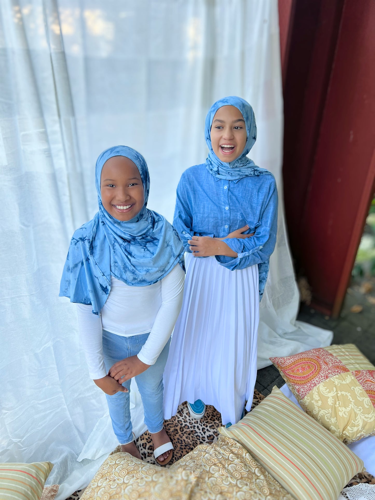 Tie Dye Jersey Hijab: Deep Ocean
