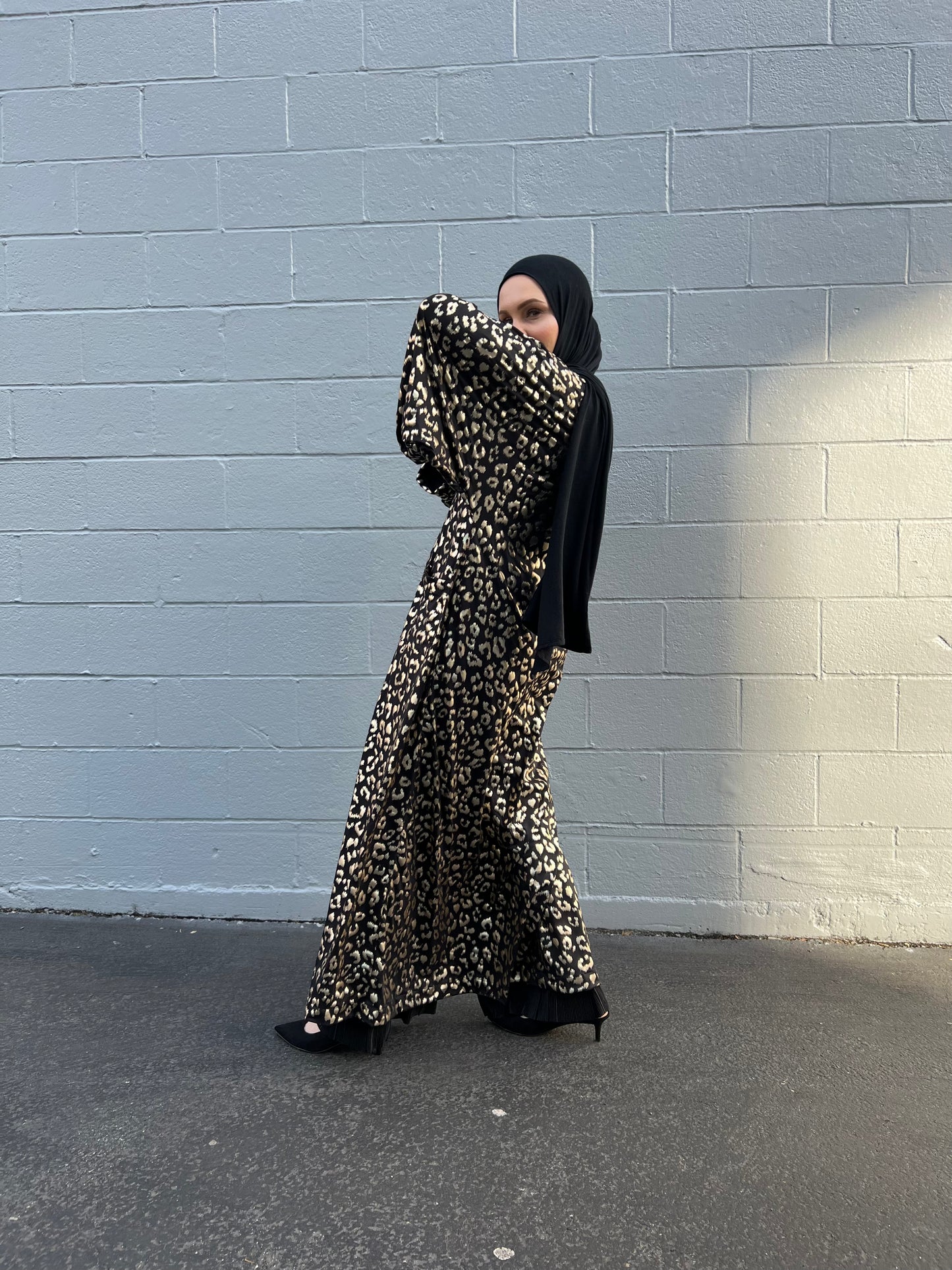 Signature MC Kimono: Gold Metallic Leopard