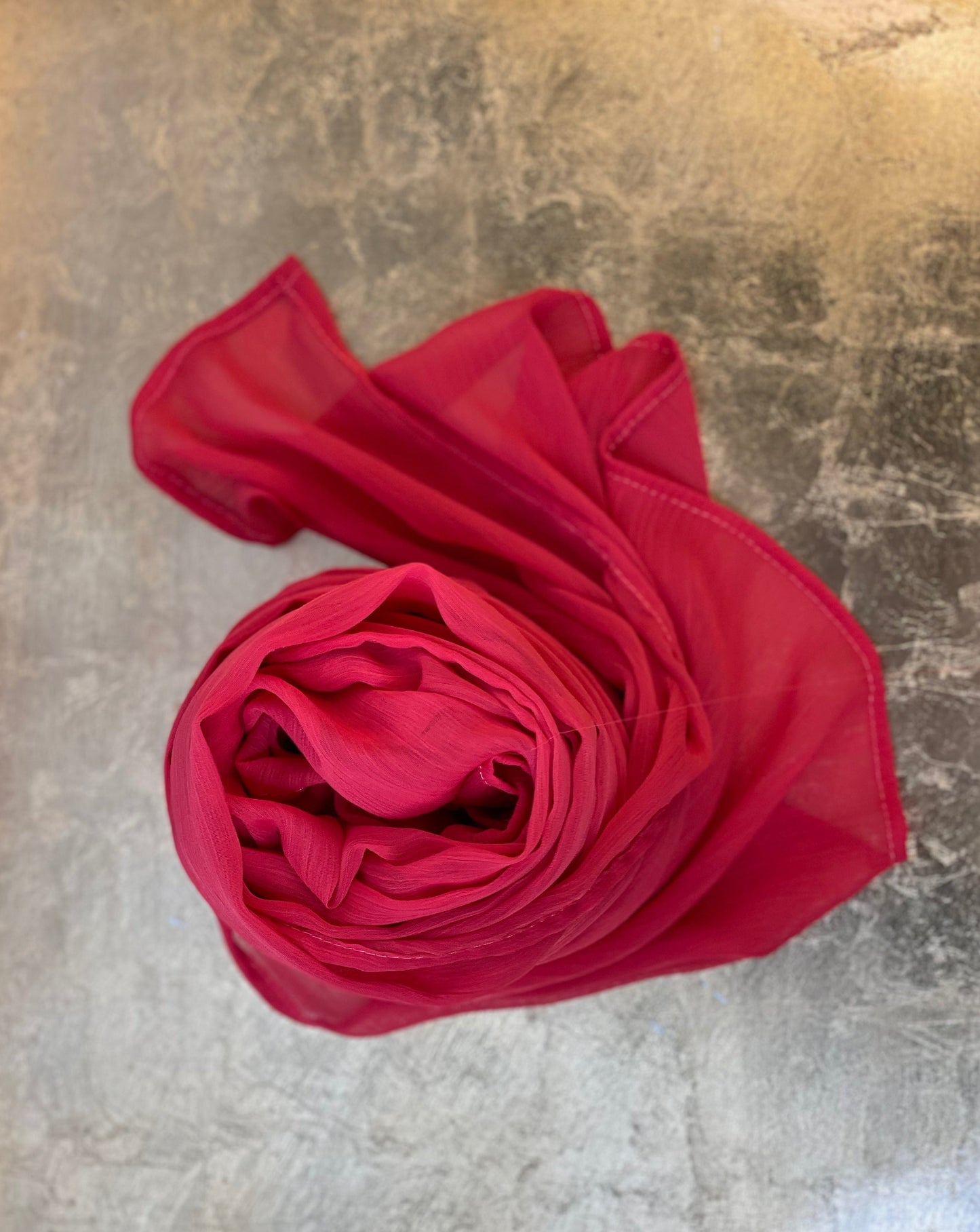 Crinkle Chiffon Hijab: Hot Pink