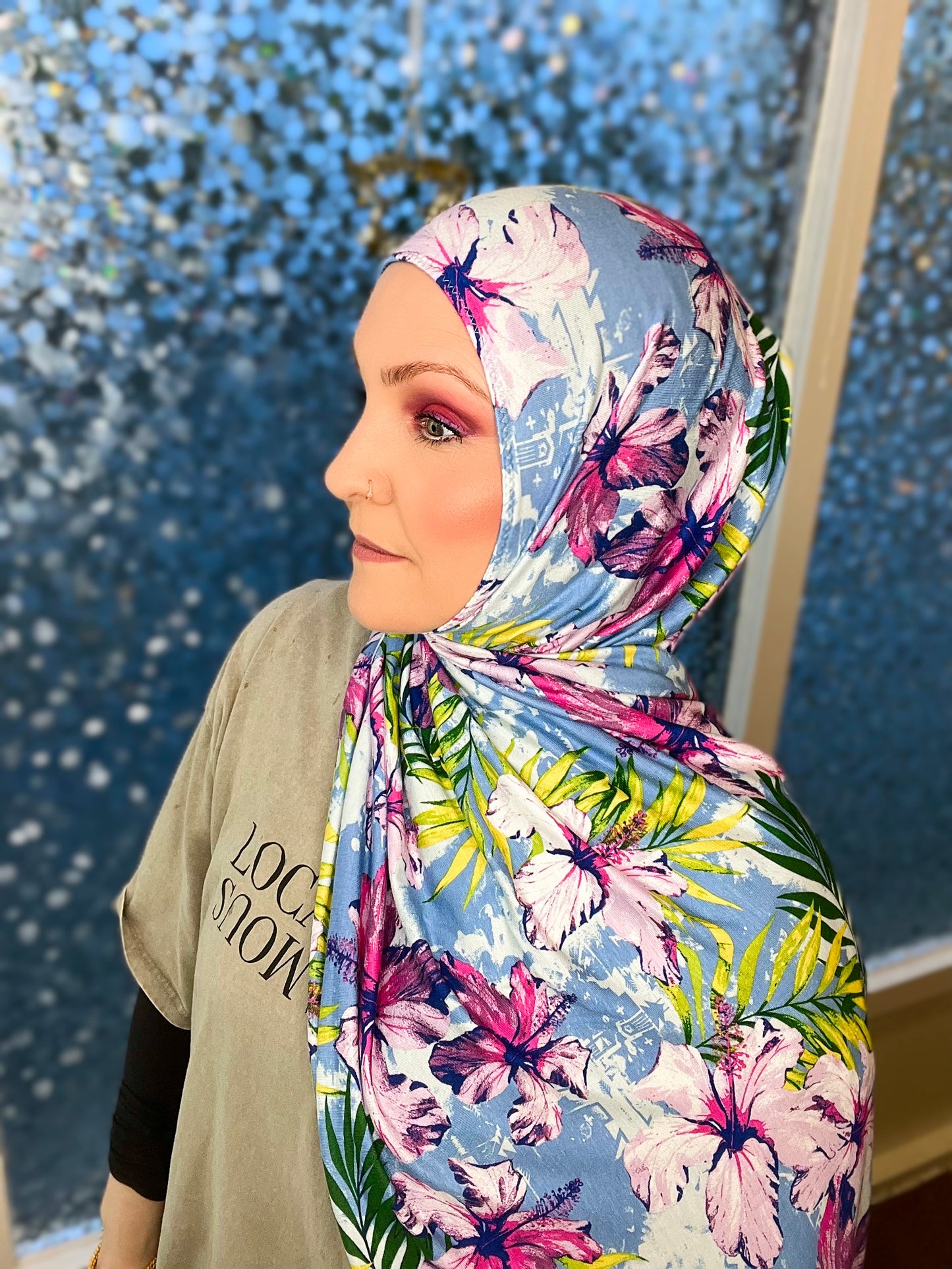 Printed Jersey Hijab: Aruba