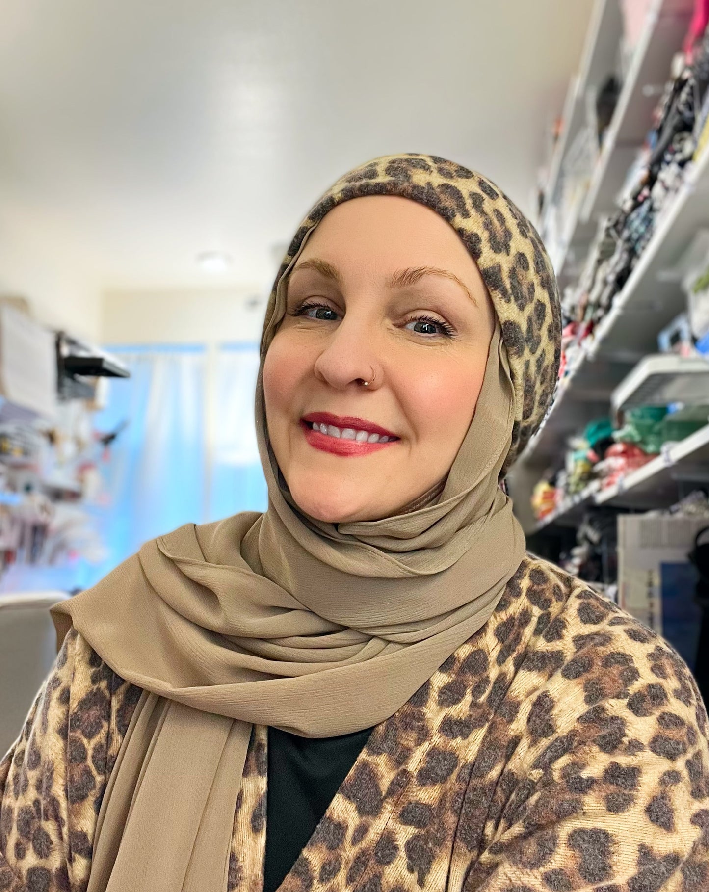 The Zahra Beanie: Classic Leopard