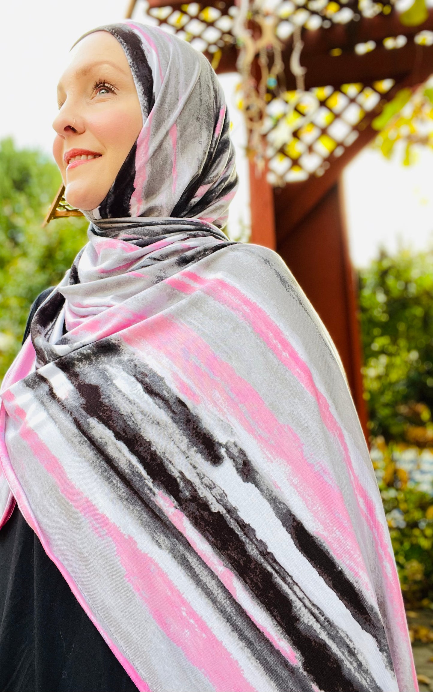 Printed Jersey Hijab: Quartz Crystal Magia